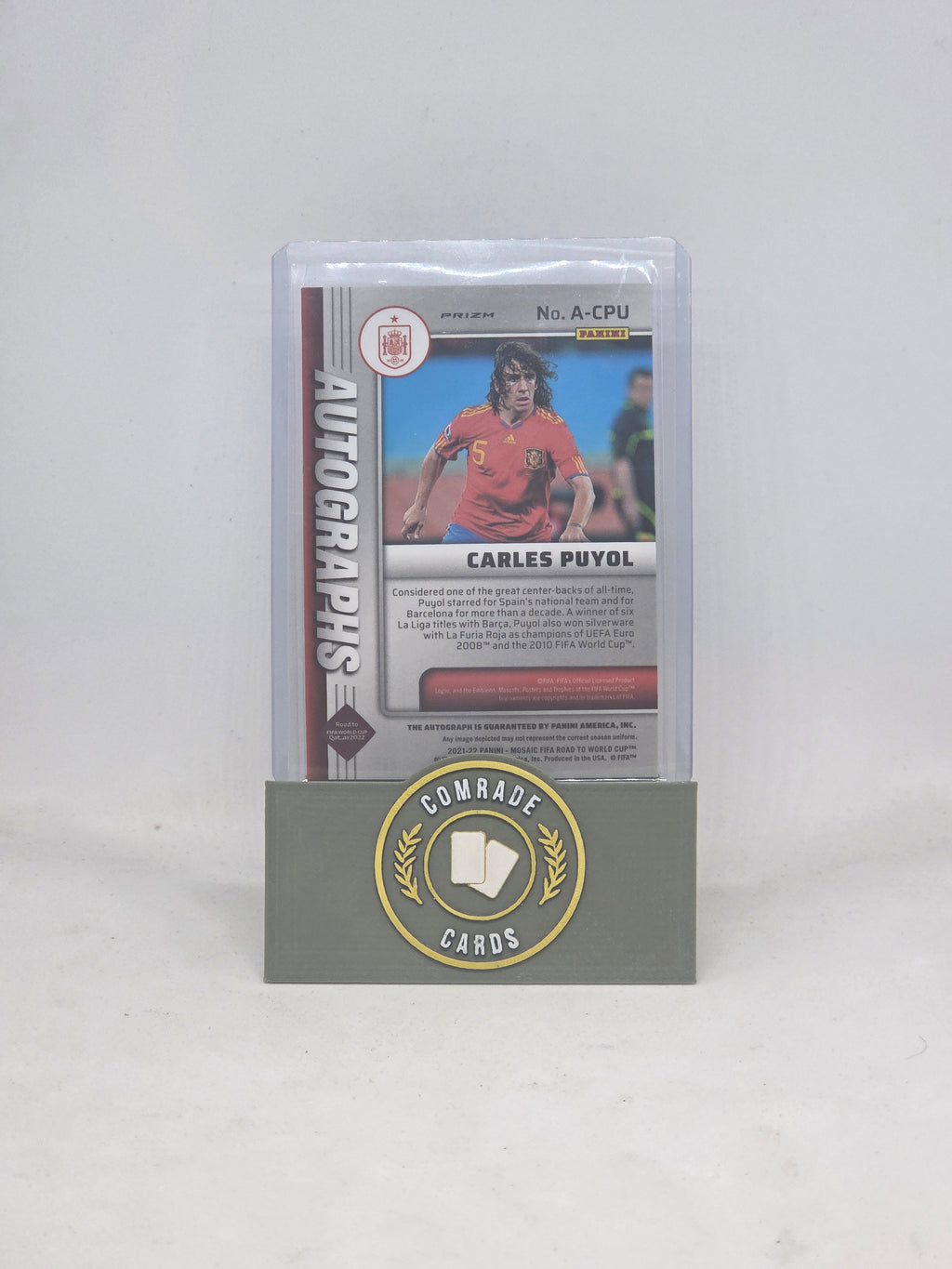 Carles Puyol (Spain) Autographed Card Mosaic Road To World Cup 2021-2022