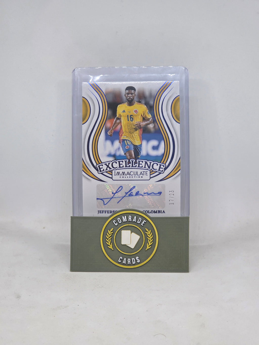 Jefferson Lerma (Colombia) 17/25 Autographed Card Immaculate 2024-2025