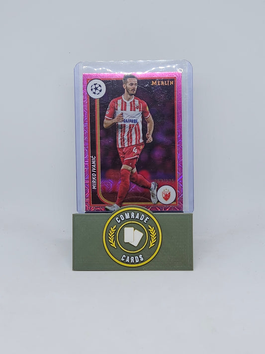 Mirko Ivanic (Crvena Zvezda) 257/275 Topps Merlin Chrome 2023-2024