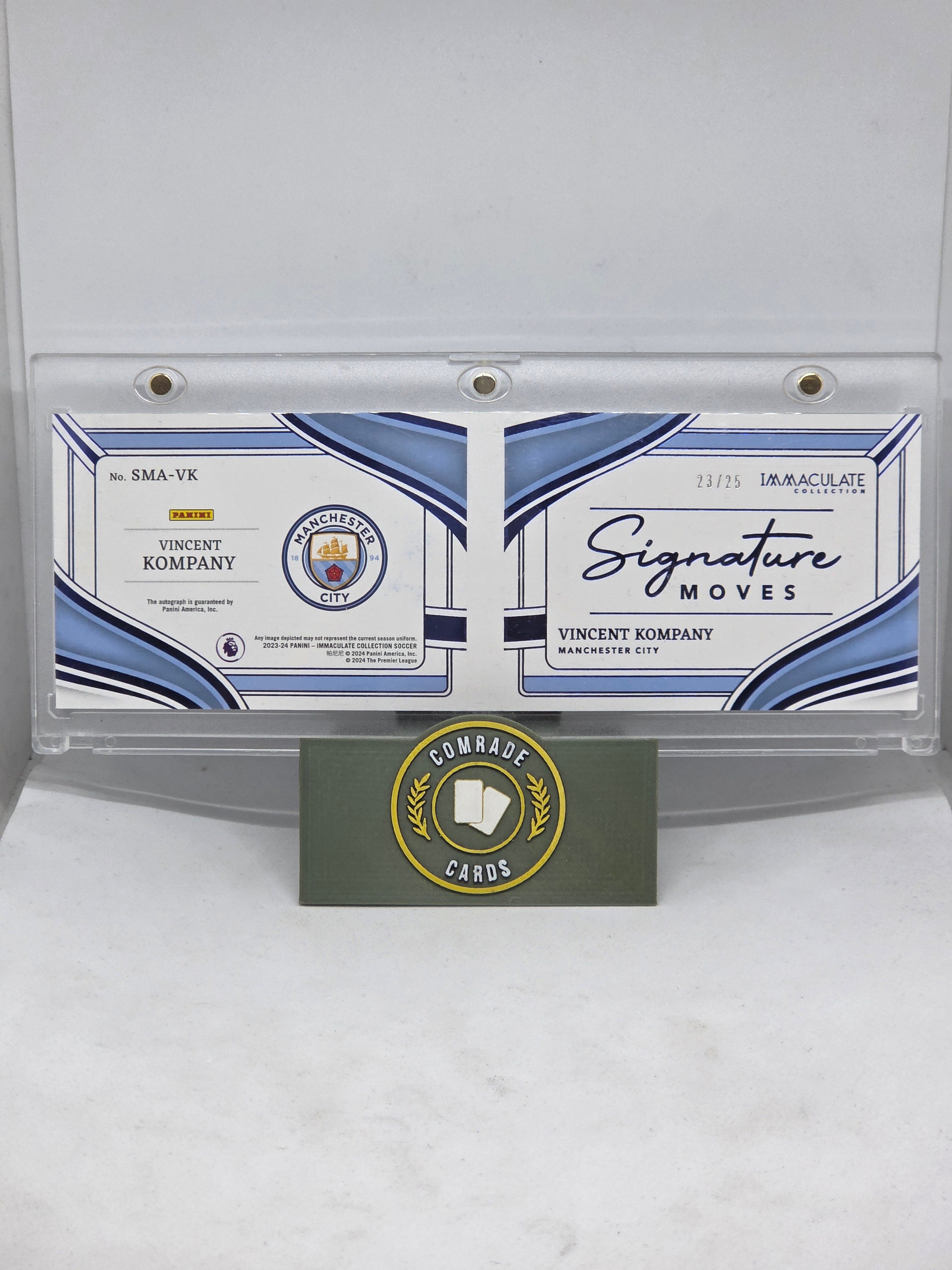 Vincent Kompany (Man City) 23/25 Booklet Immaculate 2023-2024 (SLIGHT MARK)