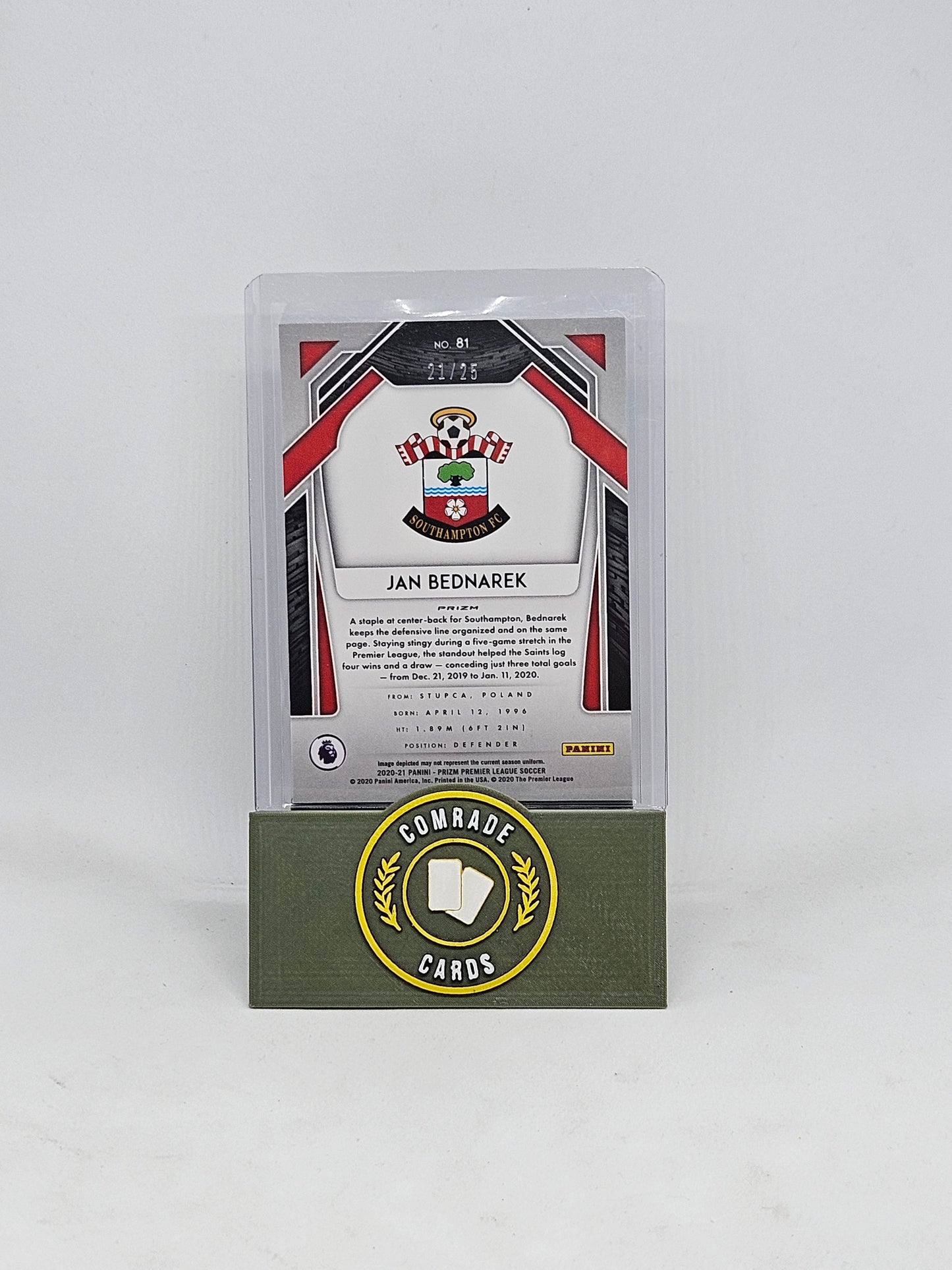 Jan Bednarek (Southampton) 21/25 Prizm Premier League 2020-2021