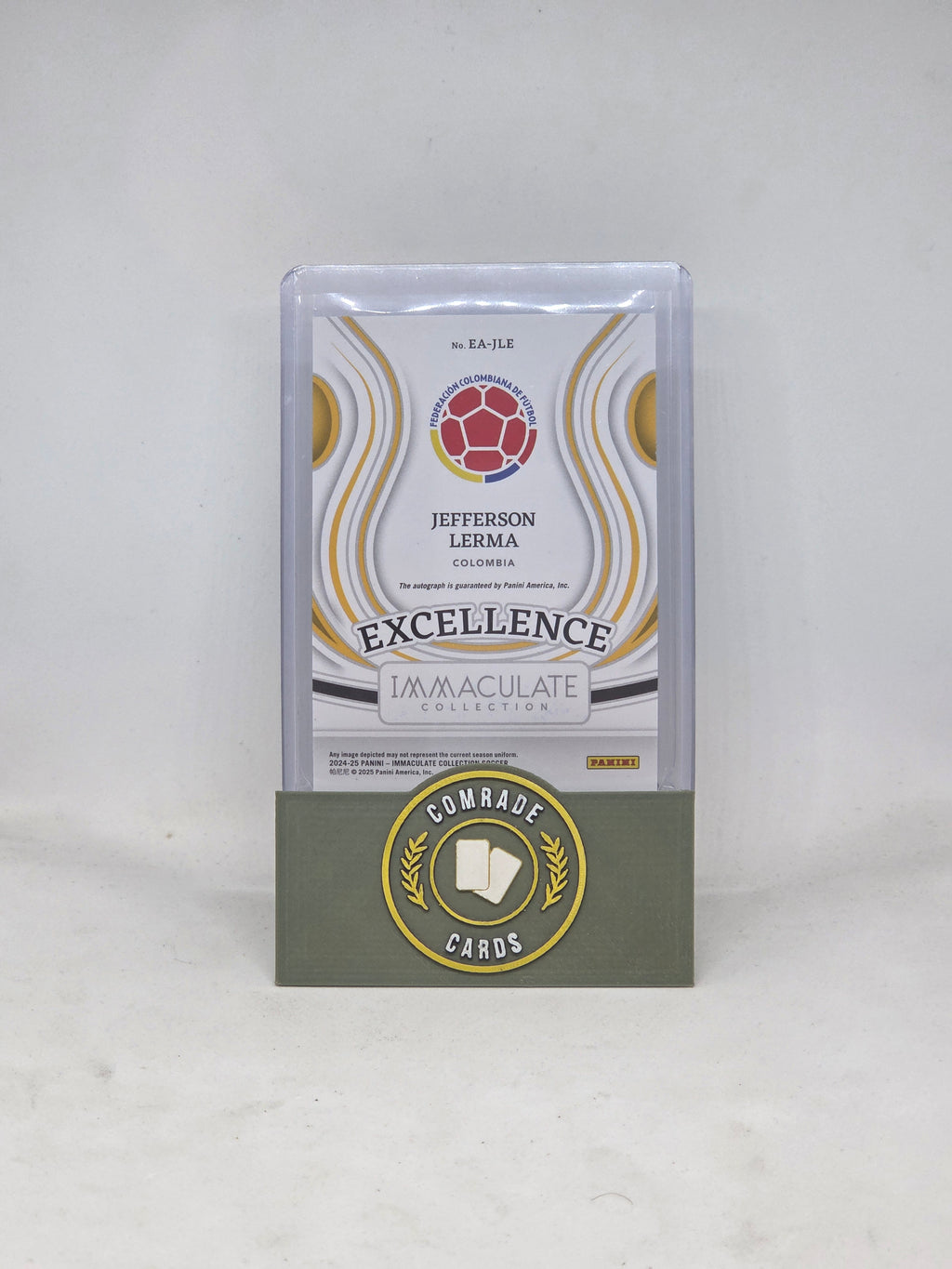 Jefferson Lerma (Colombia) 17/25 Autographed Card Immaculate 2024-2025