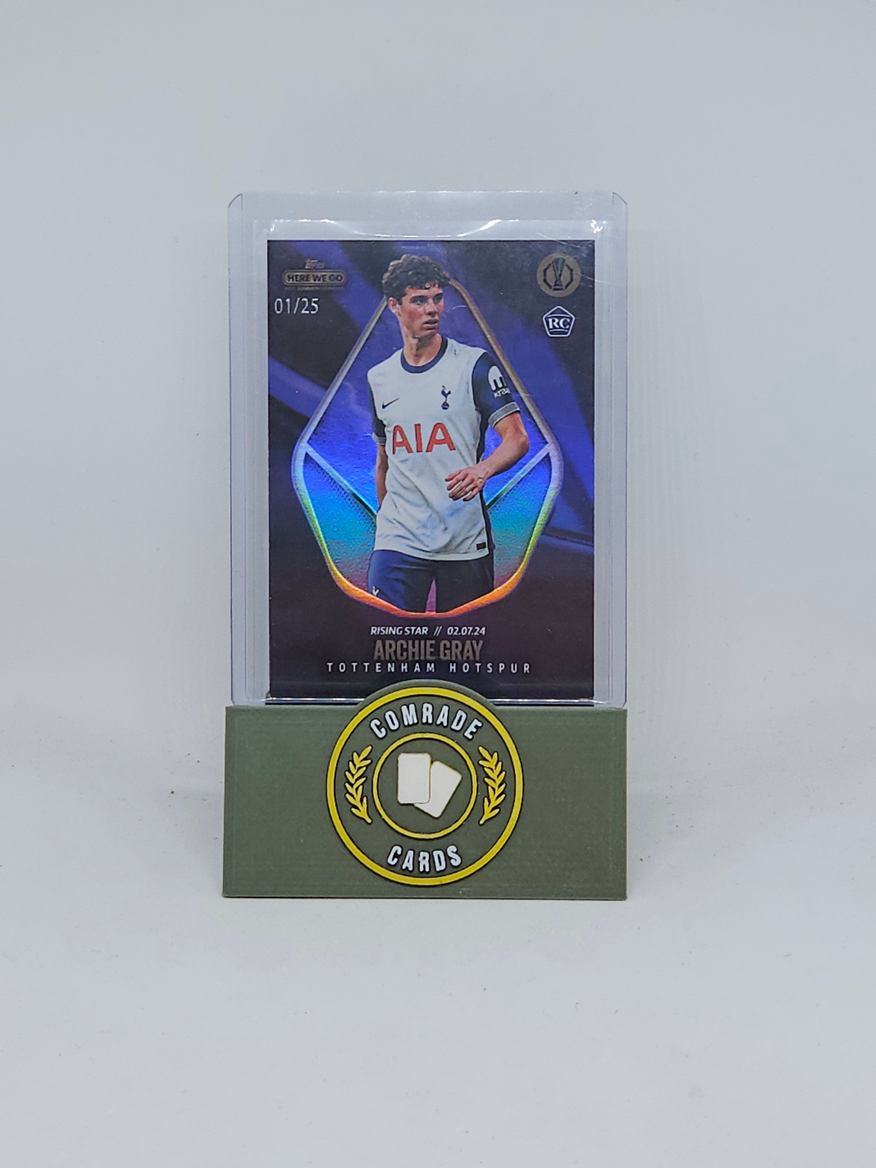 Archie Gray (Tottenham) 01/25 Topps Here We Go Summer Signings 2023-2024