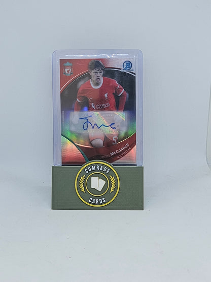 James McConnell (Liverpool) Autographed Card Topps Liverpool Chrome 2023-2024