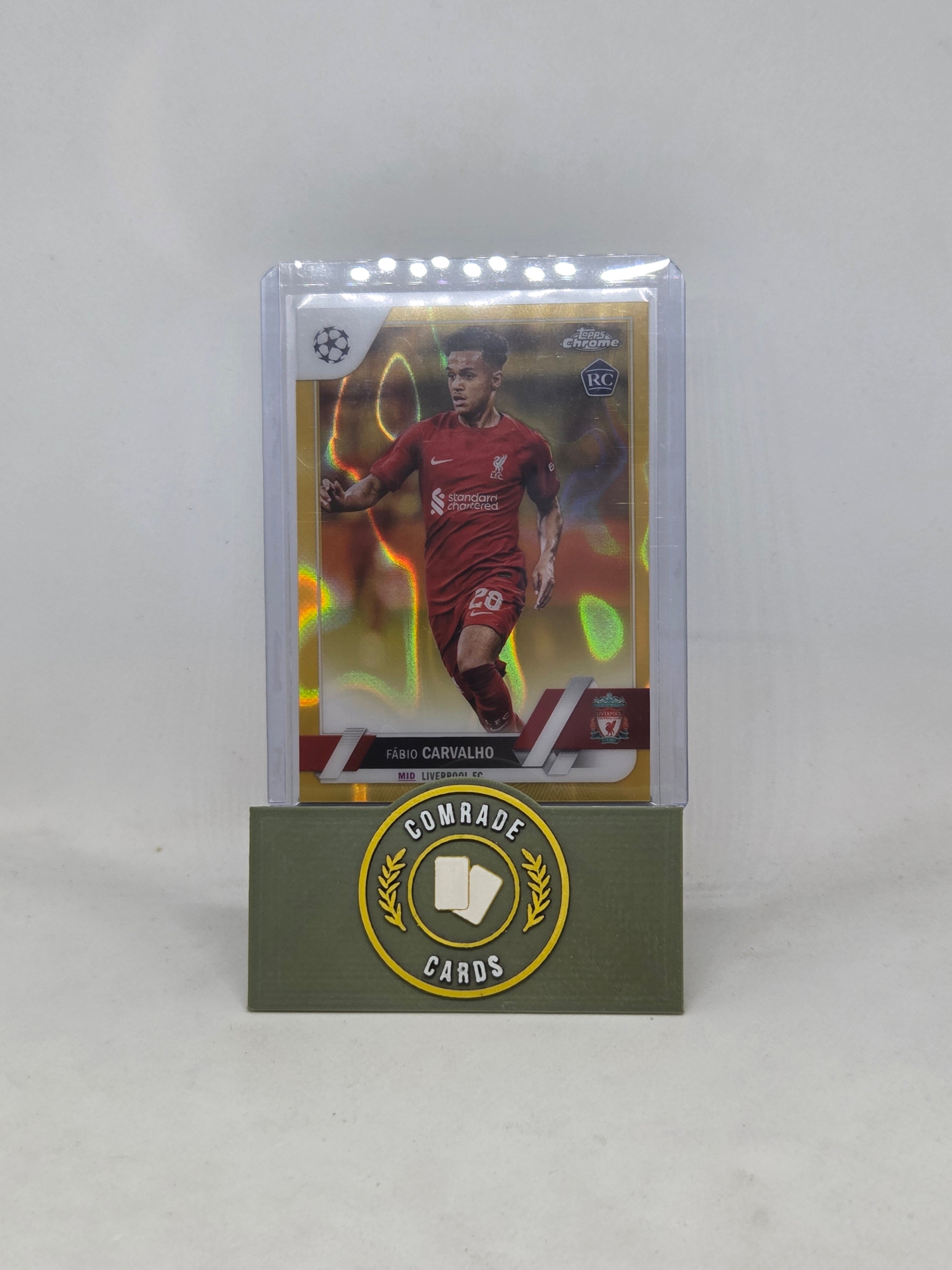 Fabio Carvalho (Liverpool) Gold Lava SSP Topps Chrome 2022-2023