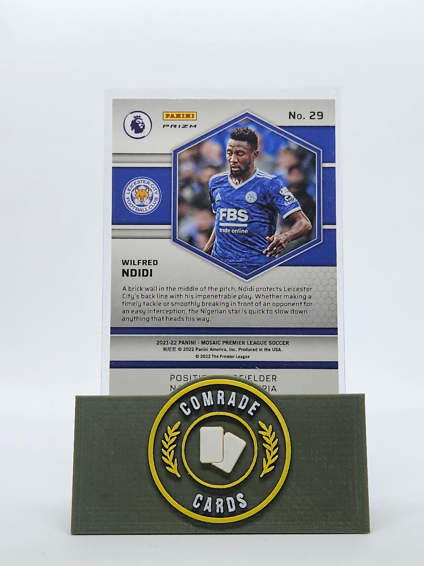 Wilfred Ndidi (Leicester) - Parallel Mosaic Premier League 2021-2022