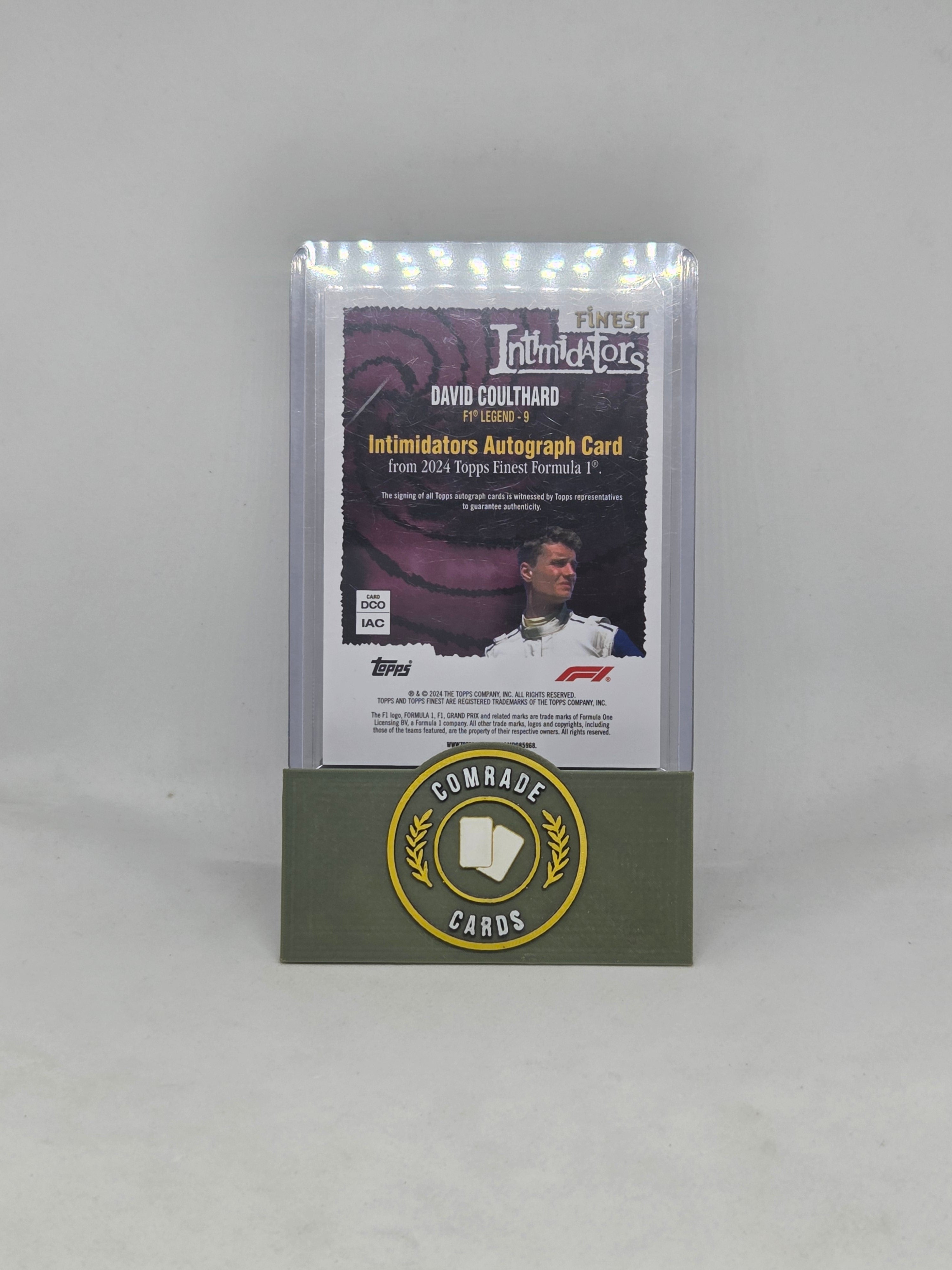 David Coulthard 14/25 Autographed Card Topps Finest Formula 1