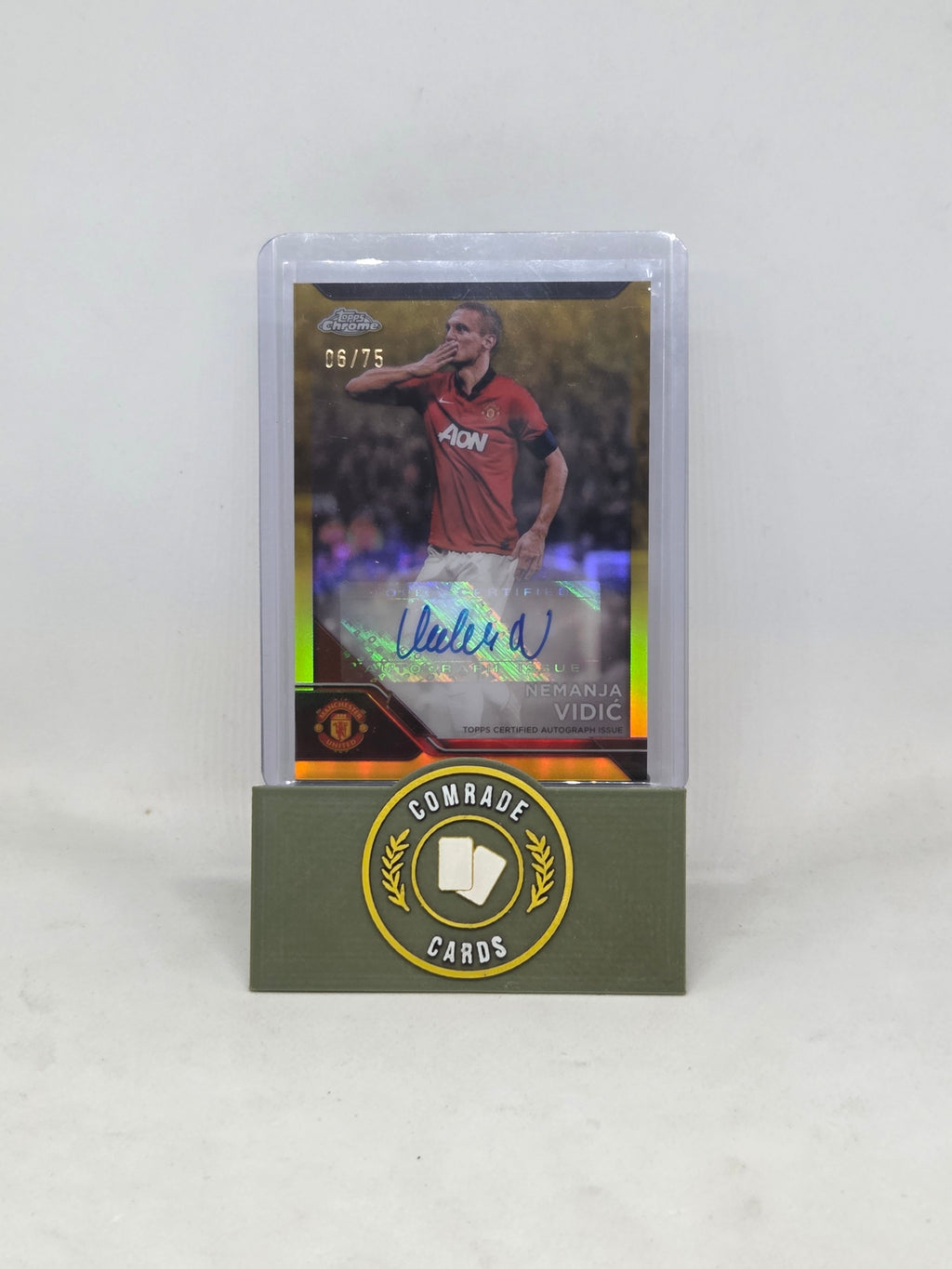 Nemanja Vidic (Man United) 06/75 Auto Topps Chrome Deluxe Man United 2024-2025