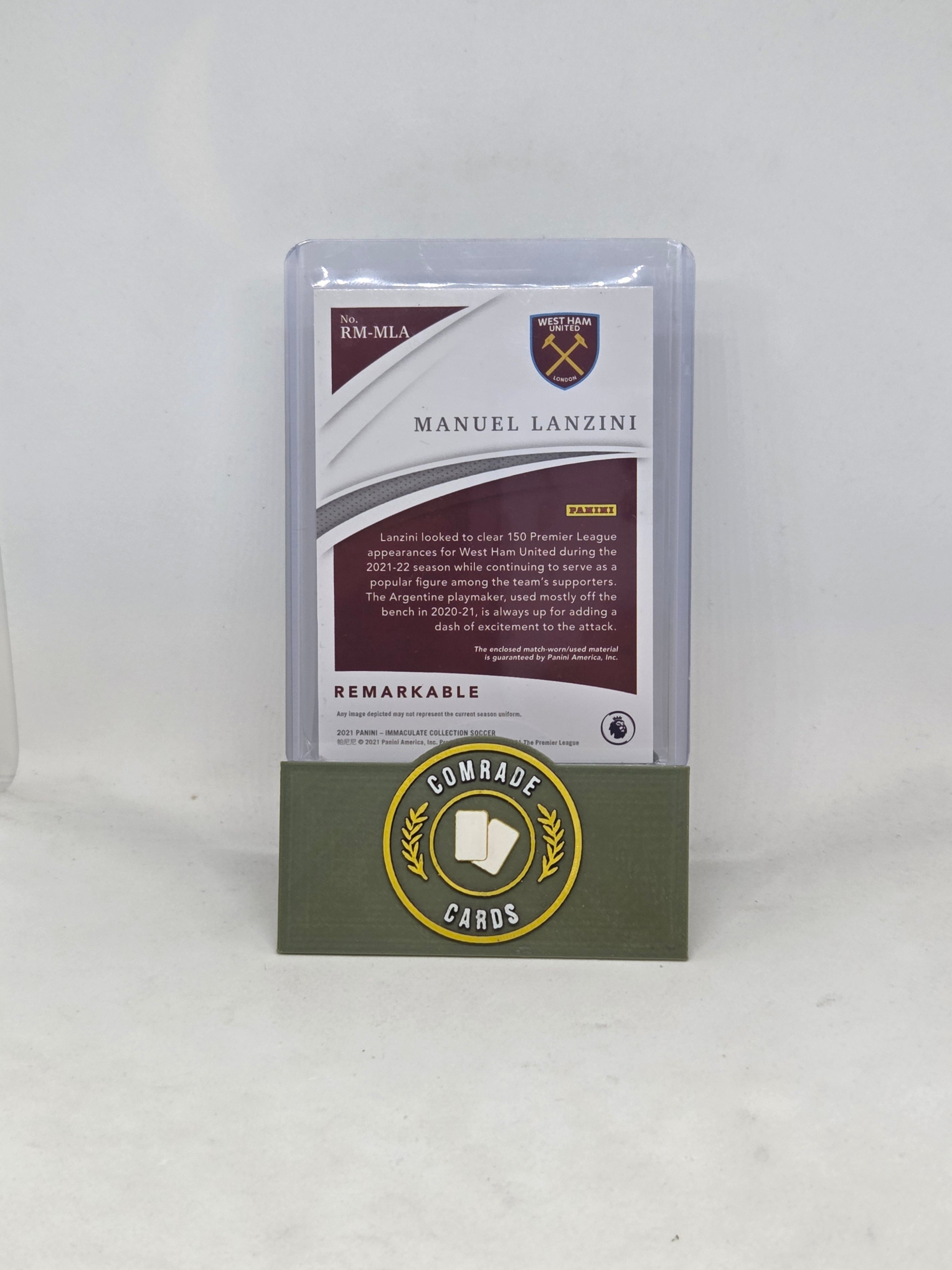 Manuel Lanzini (West Ham) 58/99 Patch (Match Worn) Immaculate 2020-2021