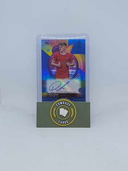 Ben Doak (Liverpool) 068/150 RC Autographed Card Topps Finest 2023-2024