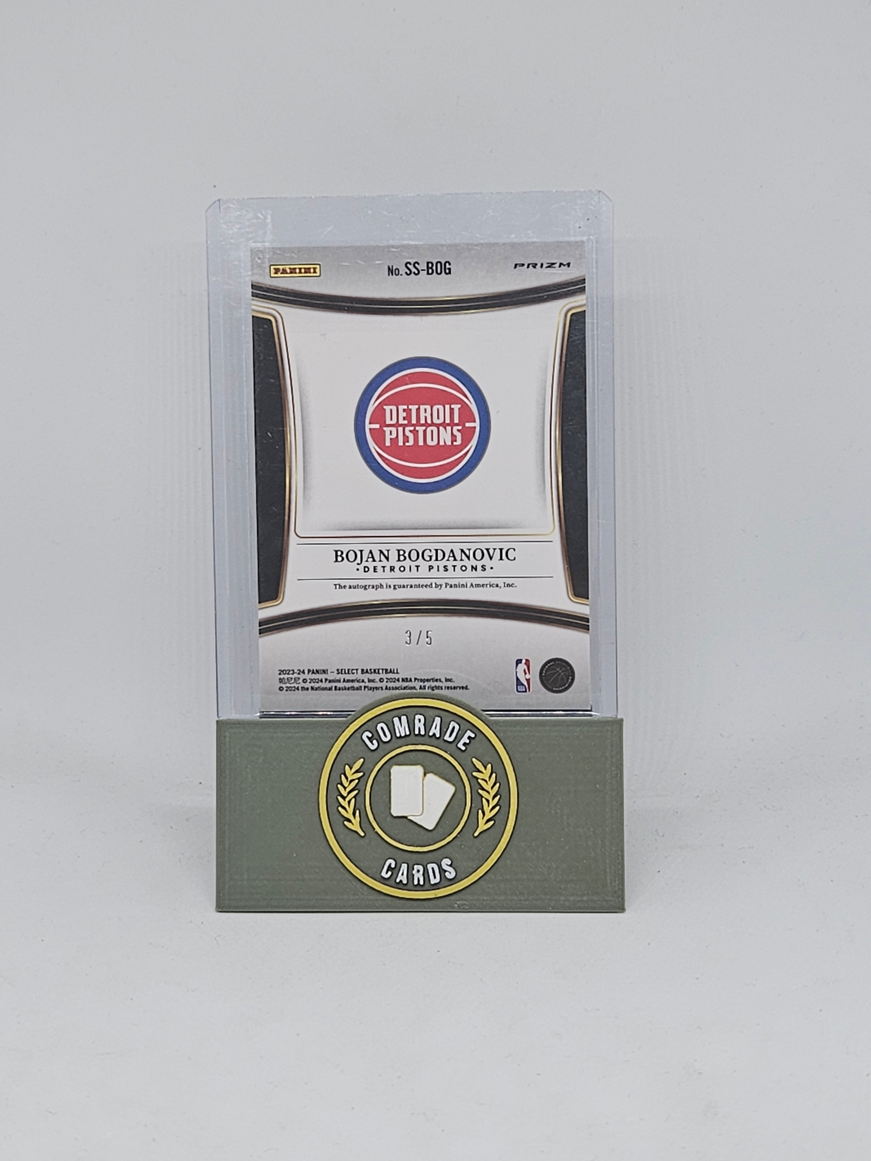 Bojan Bogdanovic (Detroit Pistons) 3/5 Autographed Card Select Basketball 2023-2024