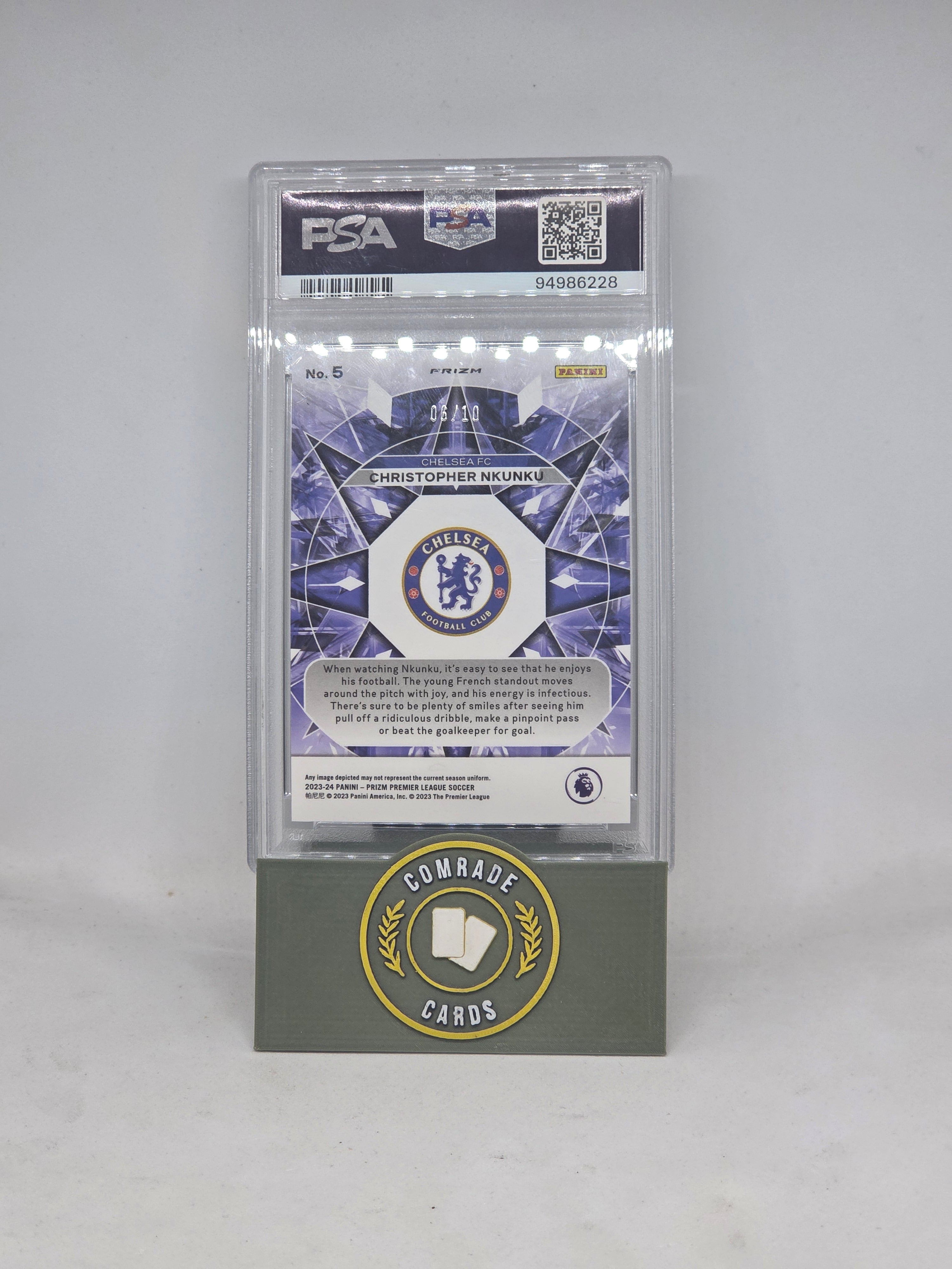 Christopher Nkunku (Chelsea) 06/10 Prizm Premier League 2023-2024 PSA 10