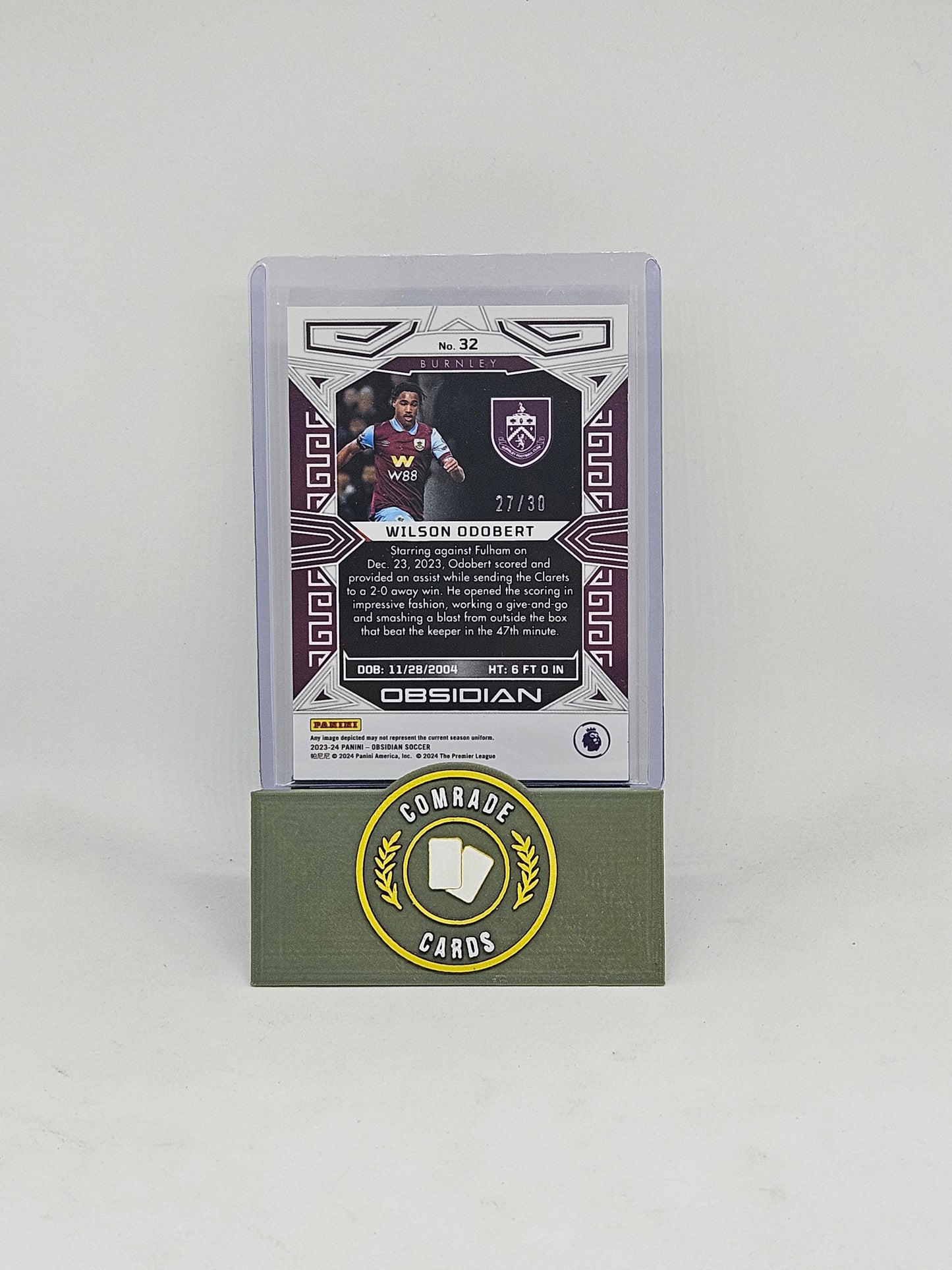 Wilson Odobert (Burnley) 27/30 Obsidian 2023-2024