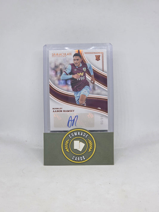 Aaron Ramsey (Burnley) 56/99 Autographed Card Immaculate 2023-2024
