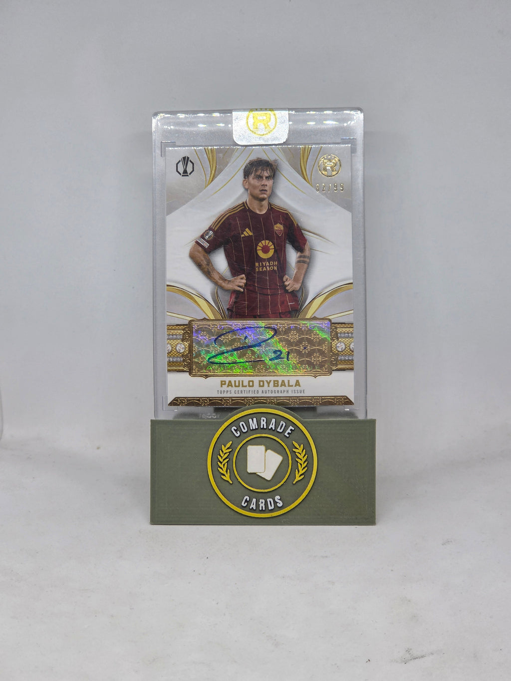 Paulo Dybala (Roma) 82/99 Autographed Card Reverence 2024-2025