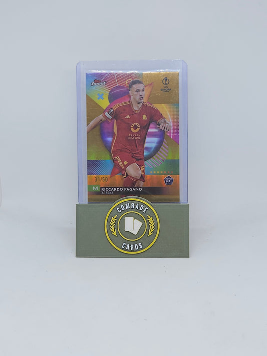 Riccardo Pagano (Roma) 31/50 Topps Finest 2023-2024