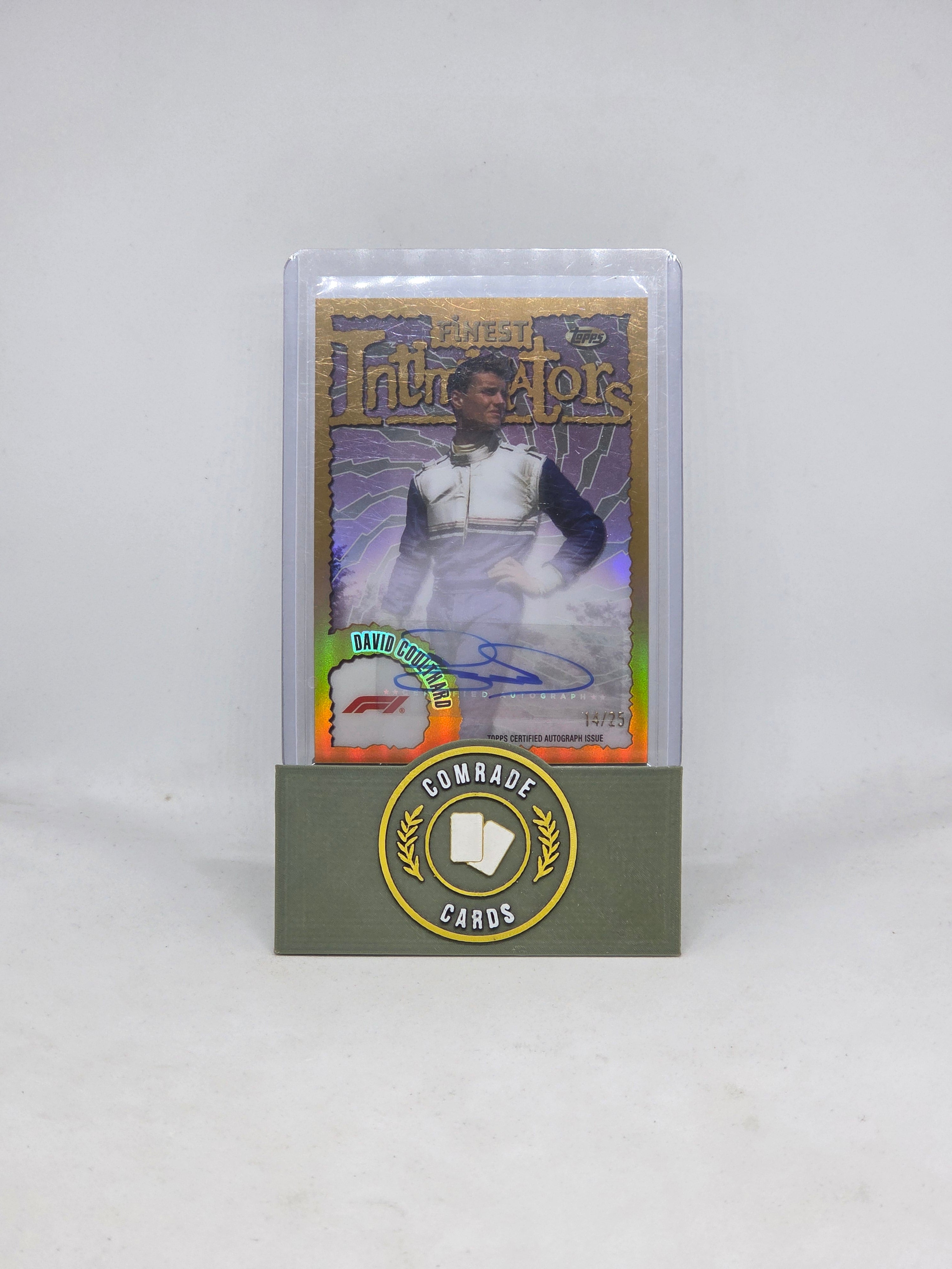 David Coulthard 14/25 Autographed Card Topps Finest Formula 1
