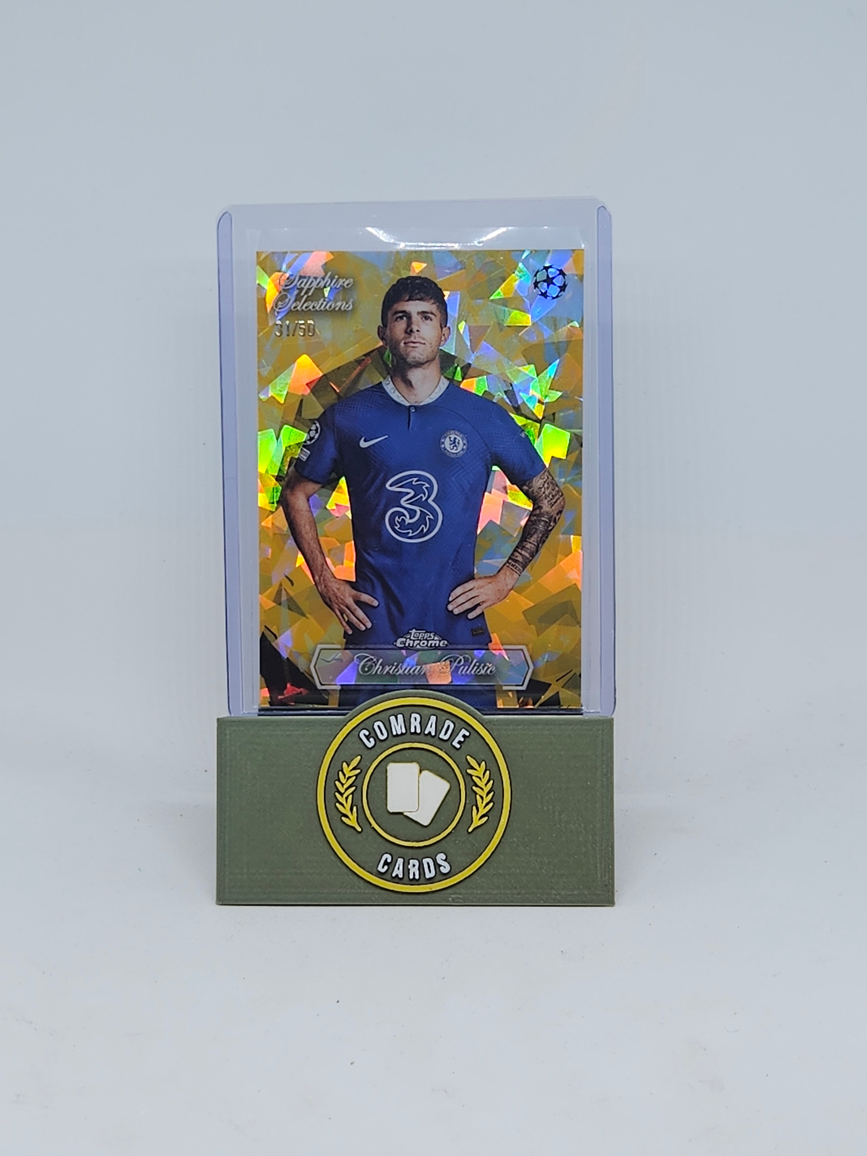 Christian Pulisic (Chelsea) 31/50 Sapphire Selections Topps Sapphire 2022-2023