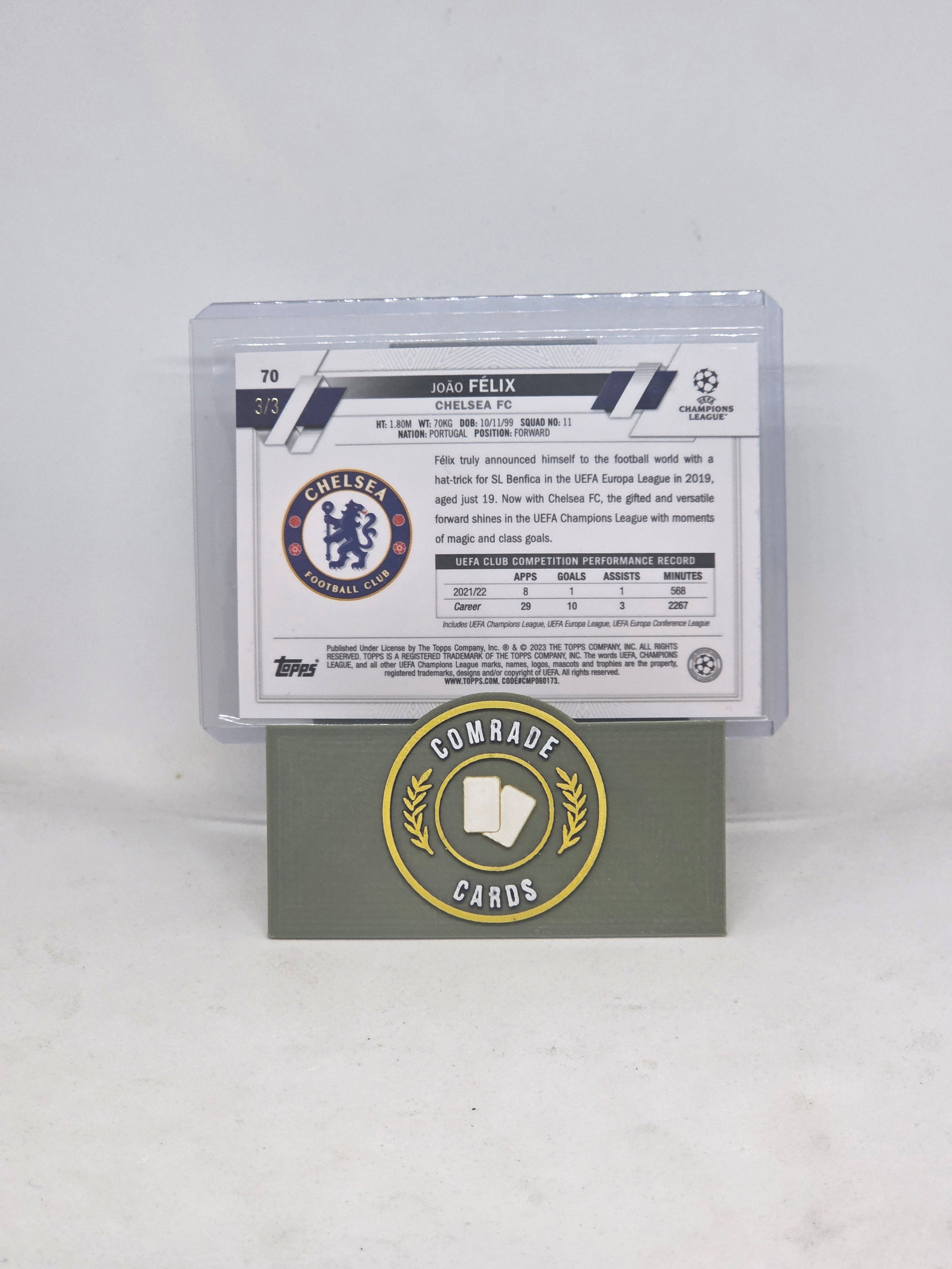 Joao Felix (Chelsea) 3/3 Topps Chrome 2022-2023