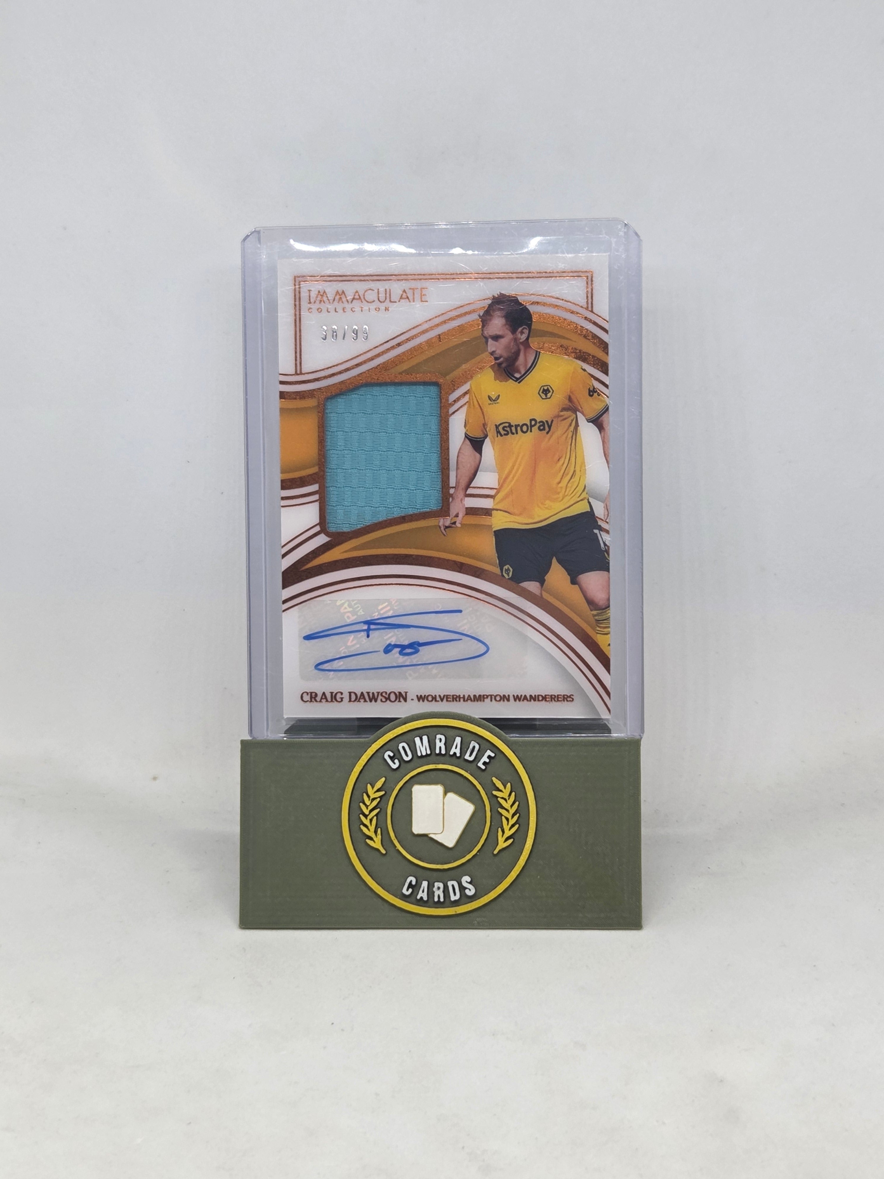 Craig Dawson (Wolves) 38/99 Auto/Patch (Match Worn) Immaculate 2023-2024