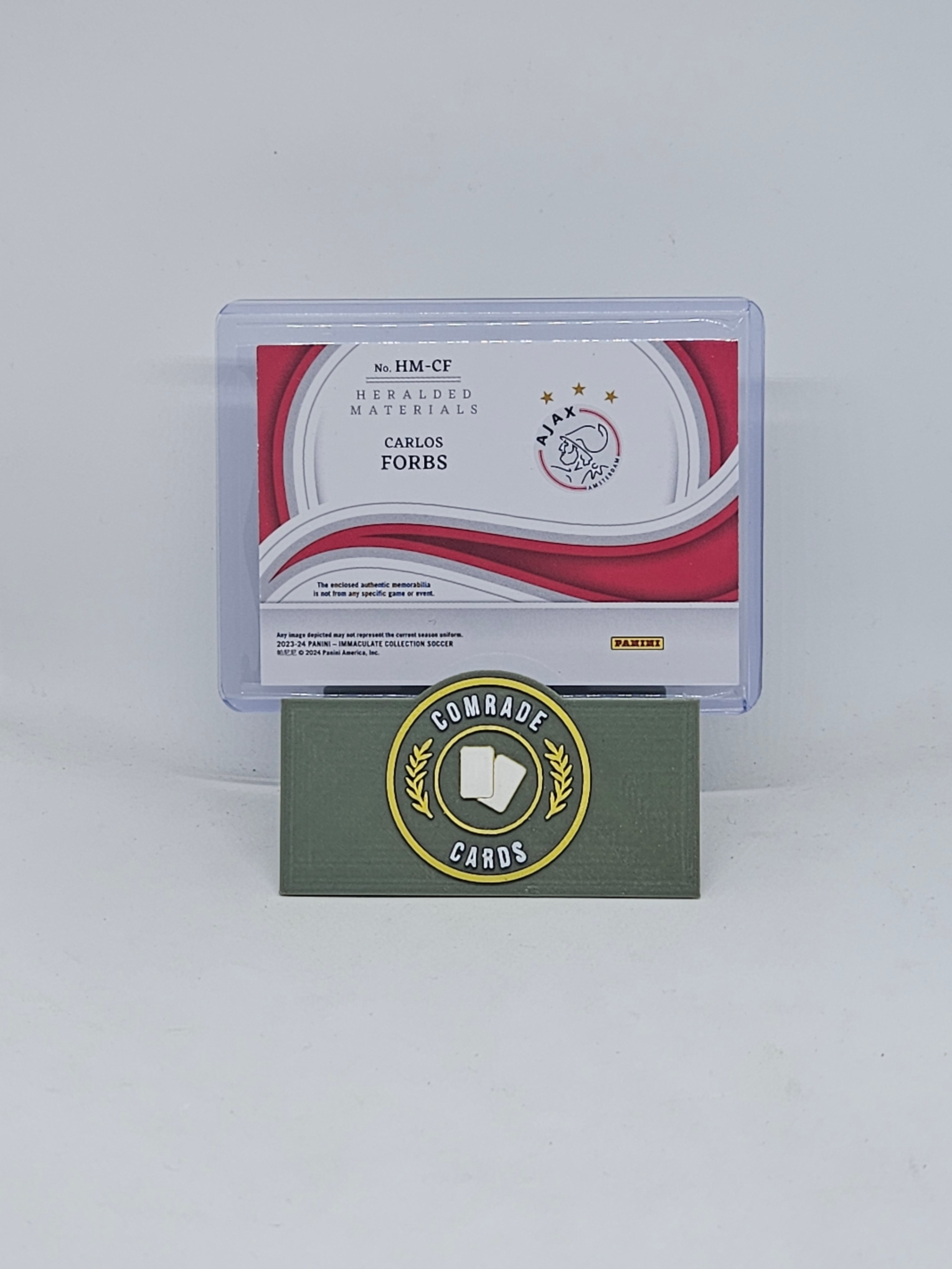 Carlos Forbs (Ajax) 19/49 Patch Immaculate 2023-2024