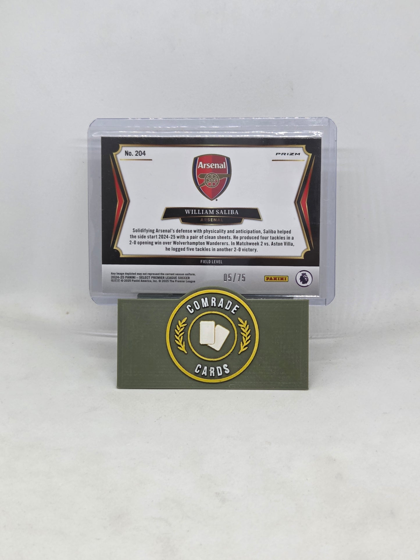 William Saliba (Arsenal) 05/75 Select Premier League 2024-2025