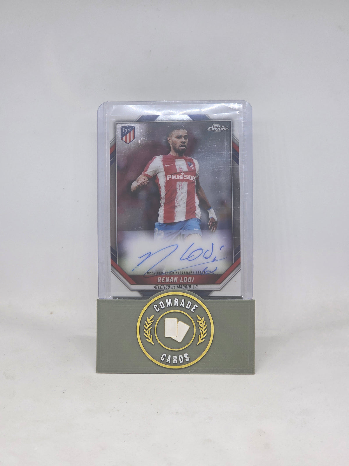 Renan Lodi (Athletico Madrid) 86/99 Auto Topps Chrome Athletico Madrid 2021-2022