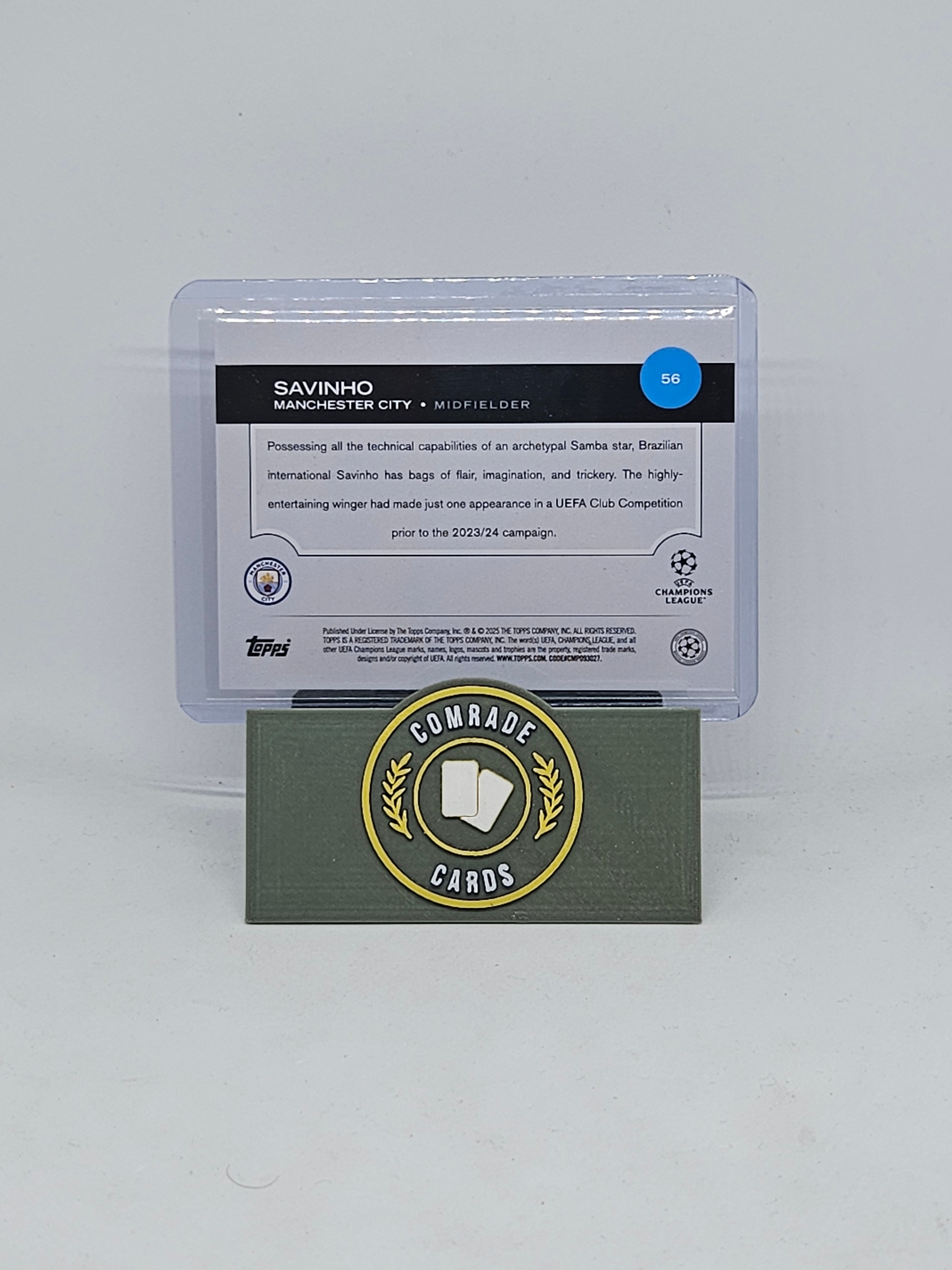 Savinho (Man City) Black Lava SP Topps UCC 2024-2025