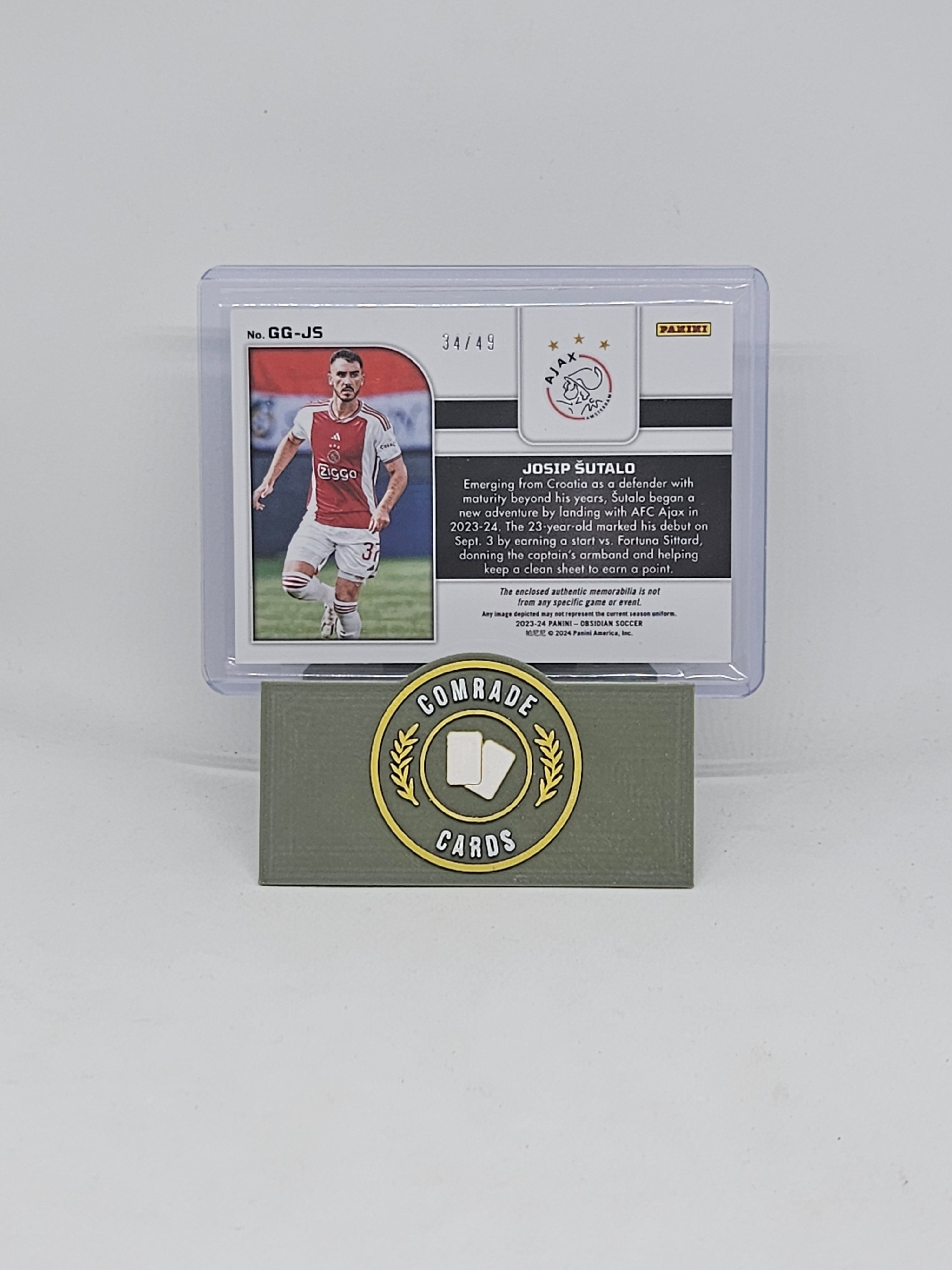 Josip Sutalo (Ajax) 34/49 Patch Obsidian 2023-2024