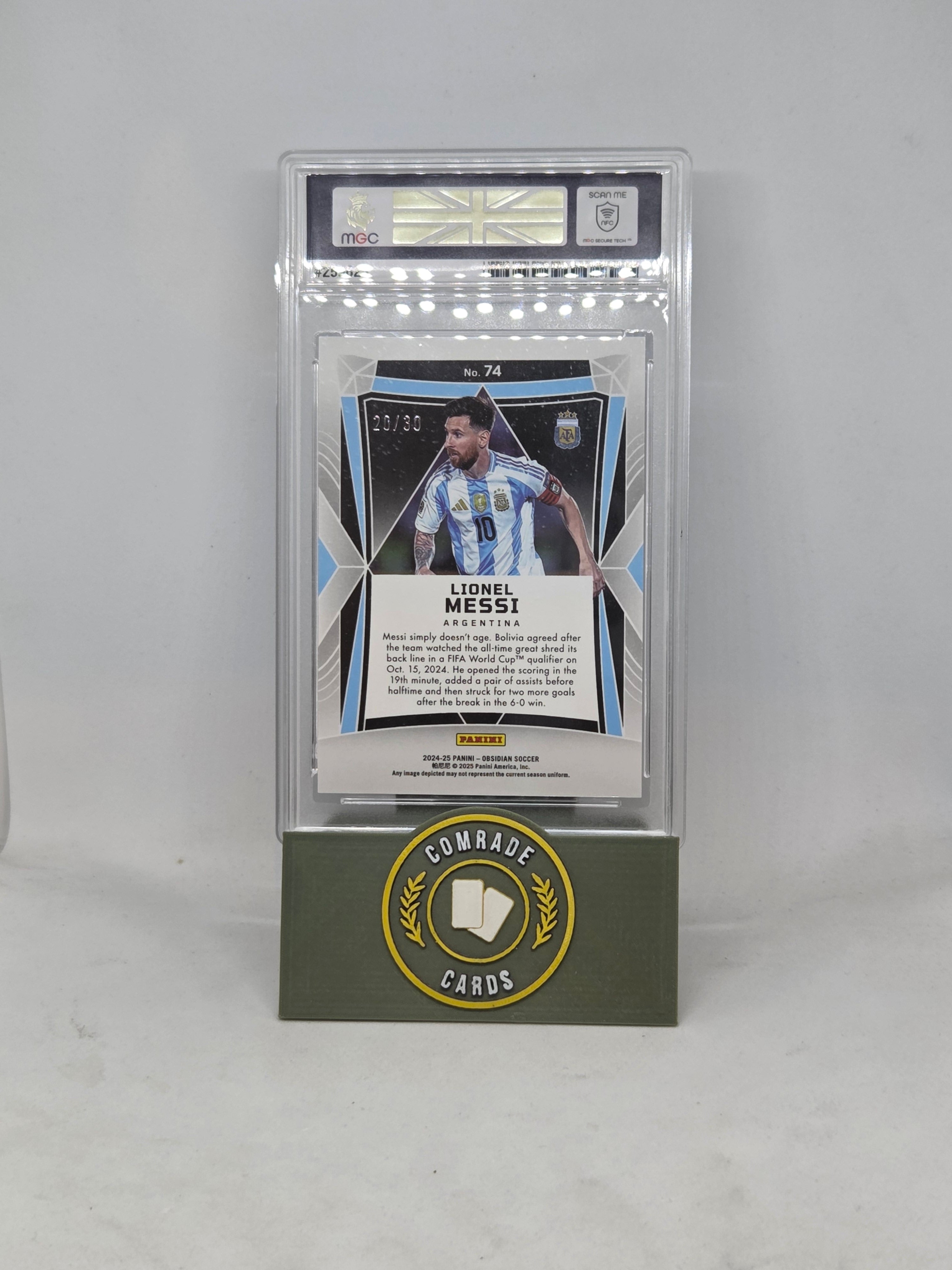 Lionel Messi (Argentina) 20/30 Obsidian 2024-2025 MGC 9