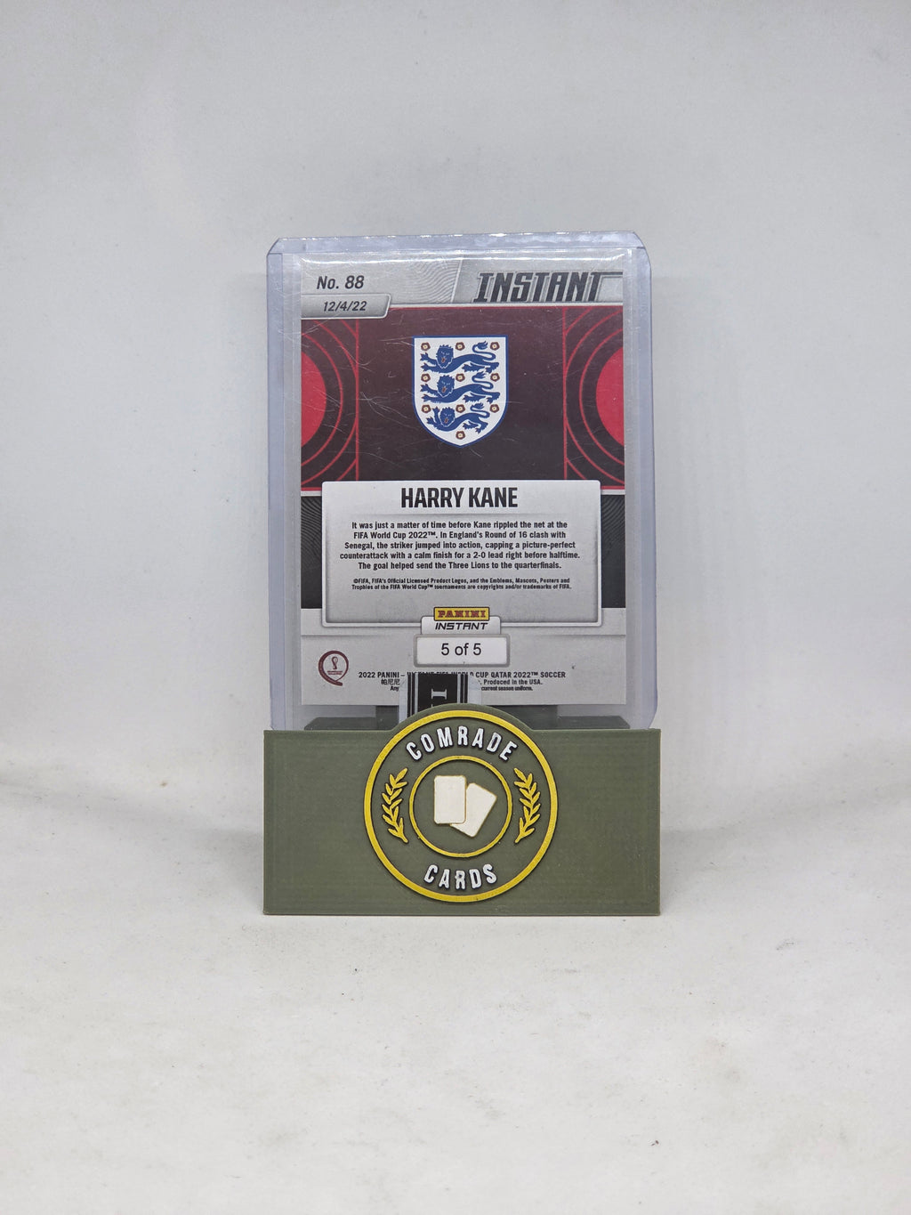 Harry Kane (England) 5/5 Panini Instant World Cup Qatar 2022