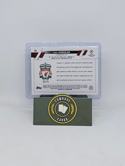 Fabio Carvalho (Liverpool) 03/15 Topps Carnaval 2022-2023