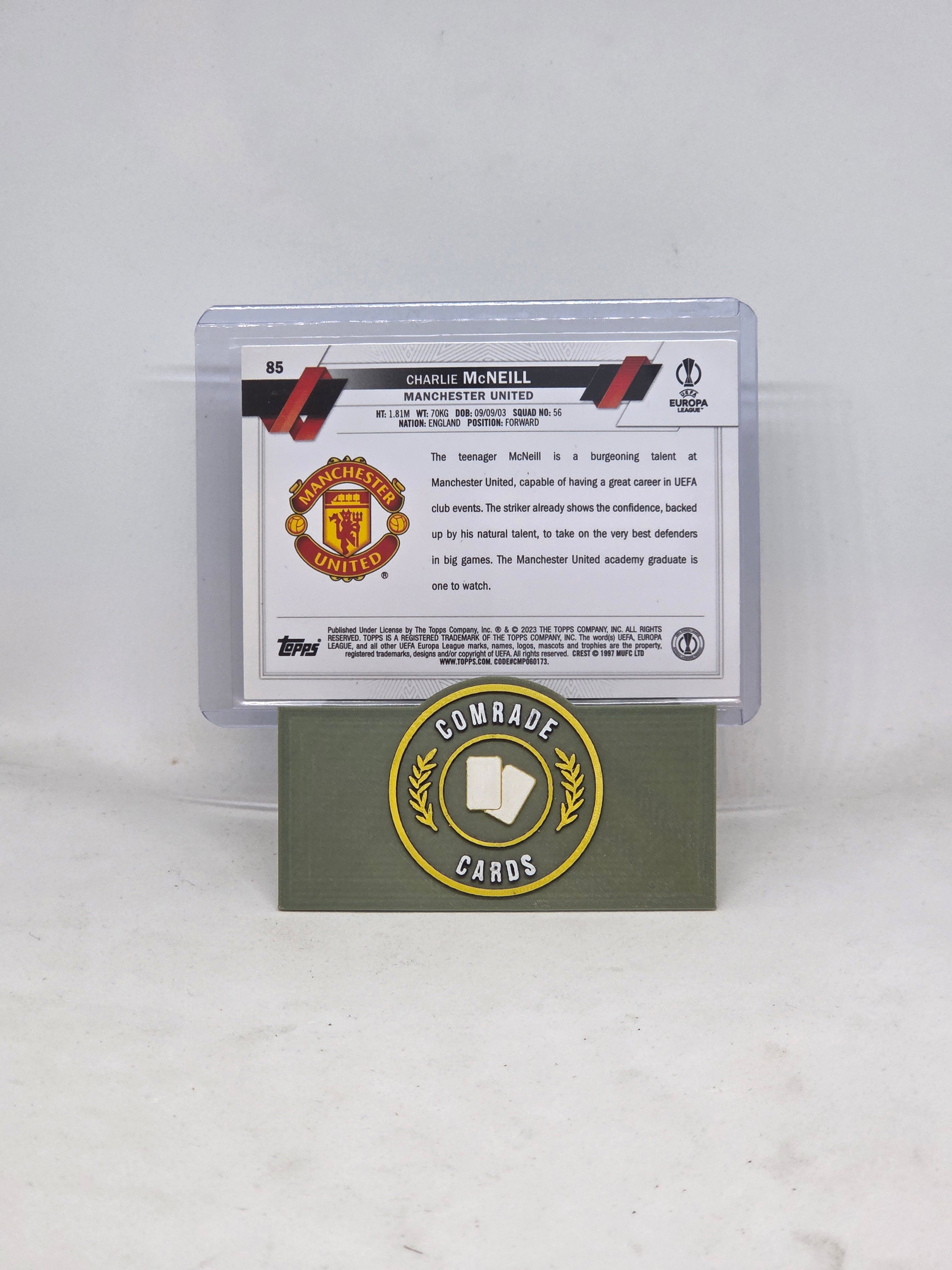 Charlie McNeil (Man United) SP Topps Chrome 2022-2023