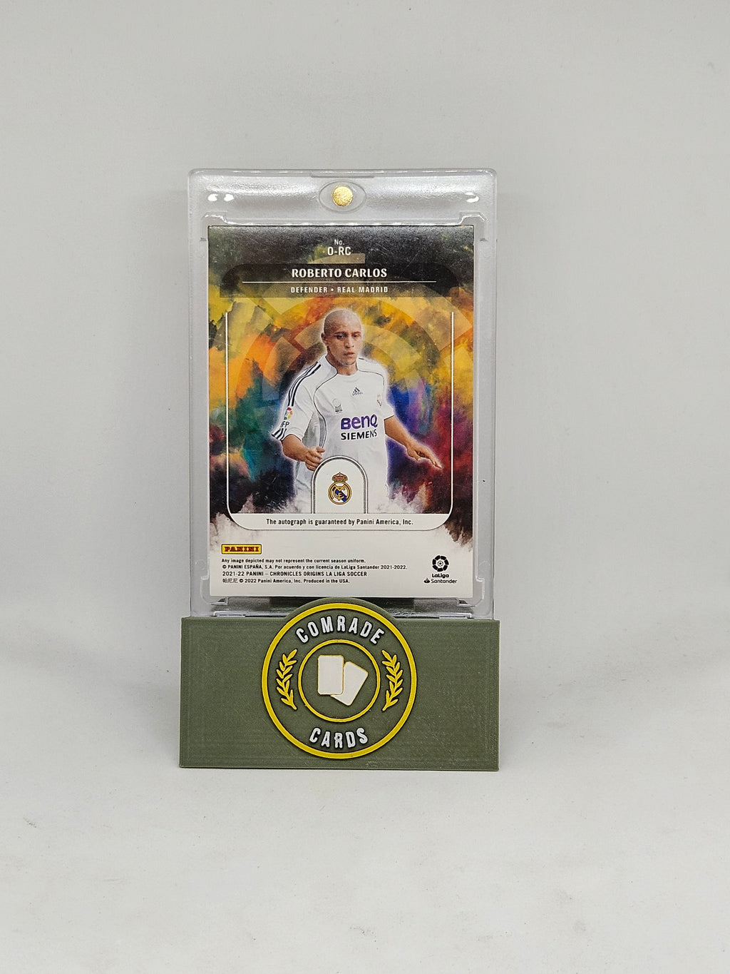 Roberto Carlos (Real Madrid) 074/389 Autographed Card Chronicles 2021-2022