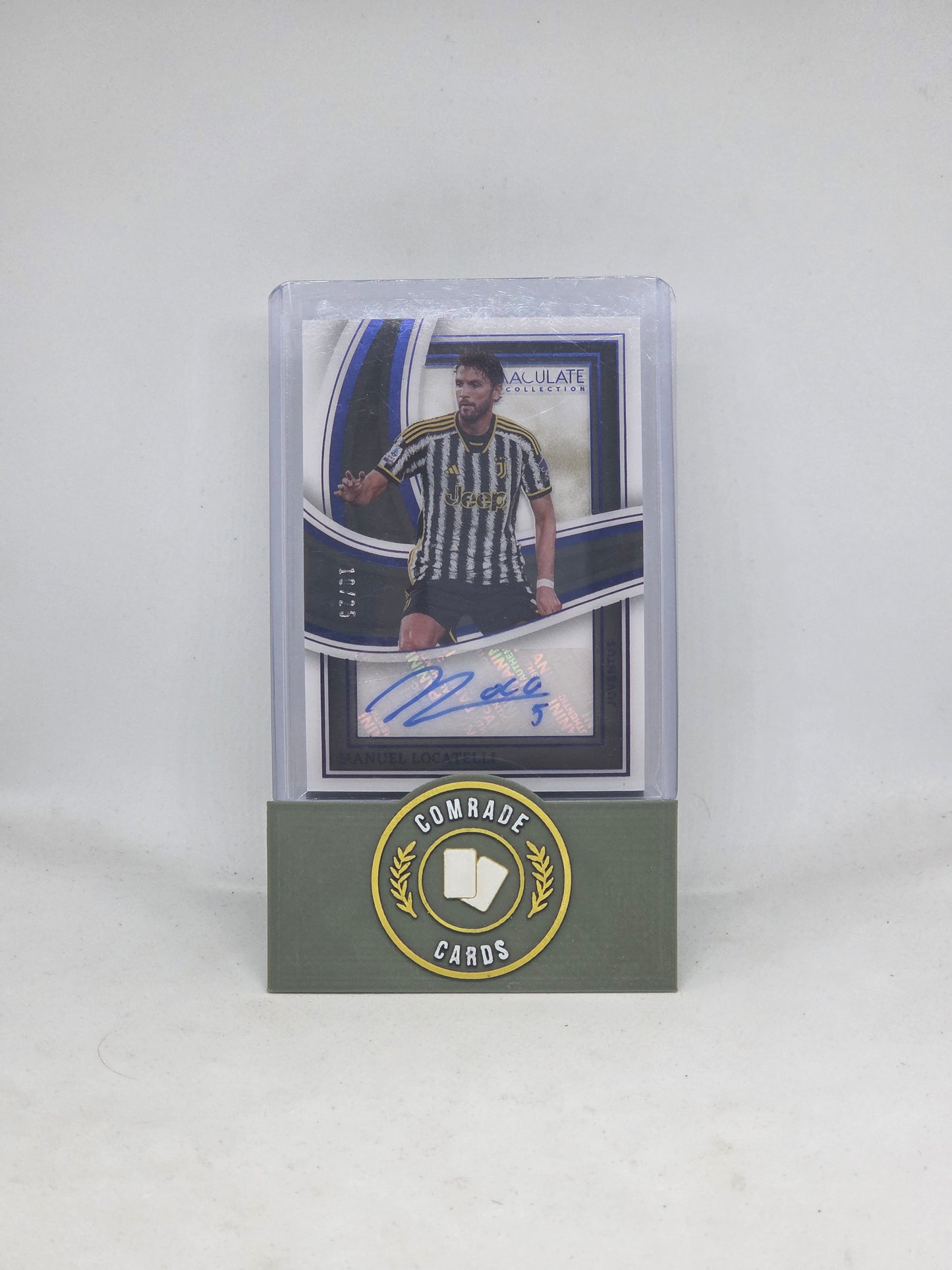 Manuel Locatelli (Juventus) 10/25 Autographed Card Immaculate 2023-2024