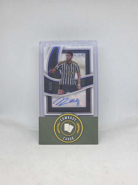 Manuel Locatelli (Juventus) 10/25 Autographed Card Immaculate 2023-2024