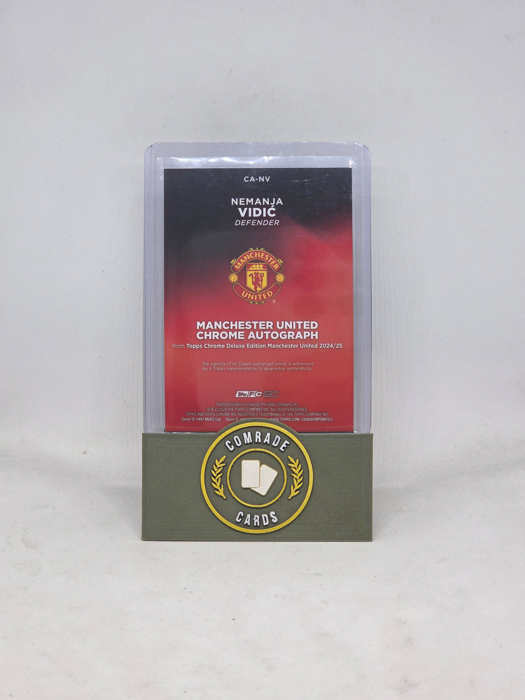 Nemanja Vidic (Man United) 06/75 Auto Topps Chrome Deluxe Man United 2024-2025