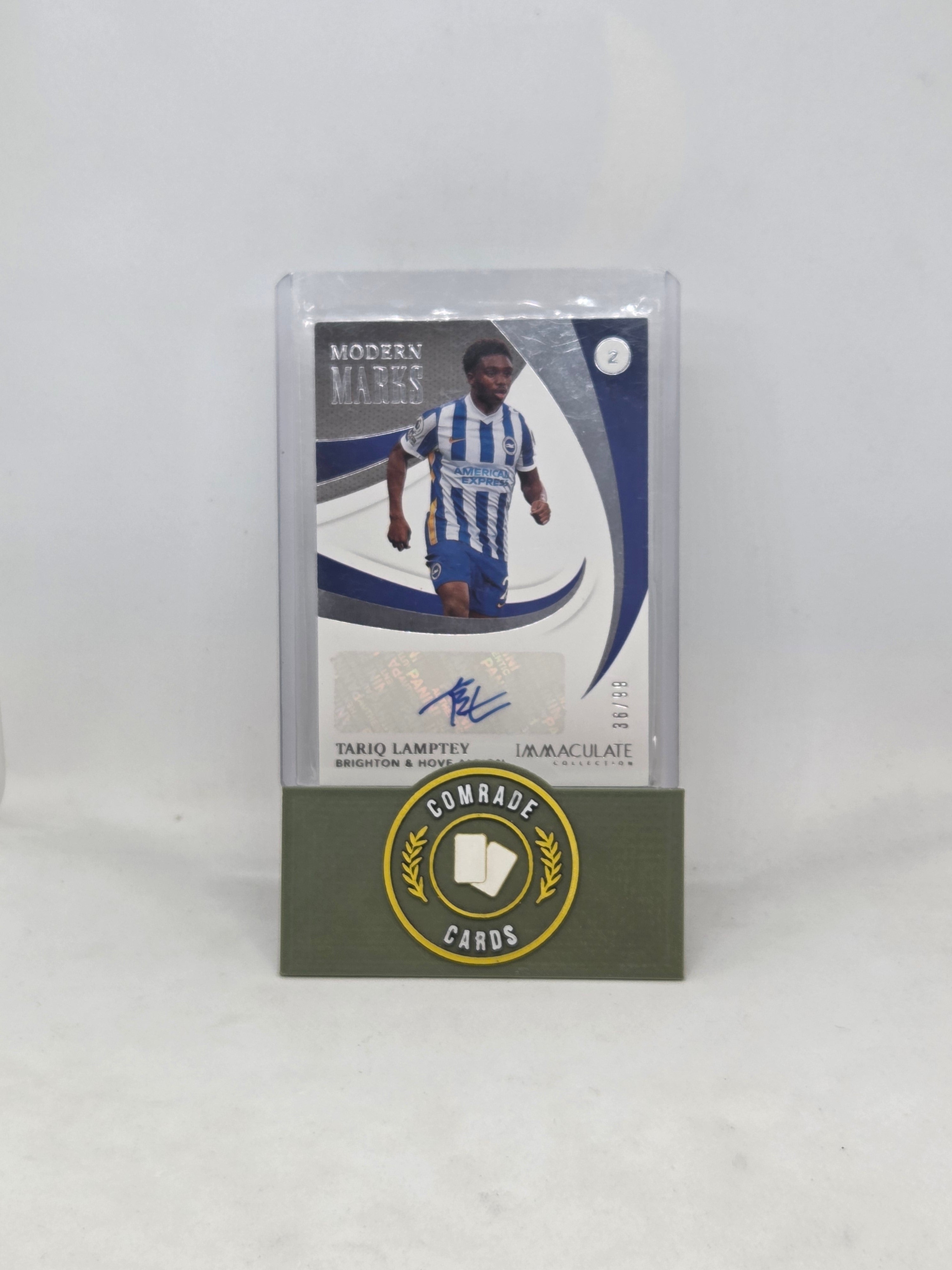Tariq Lamptey (Brighton) 36/99 Autographed Card Immaculate 2020-2021