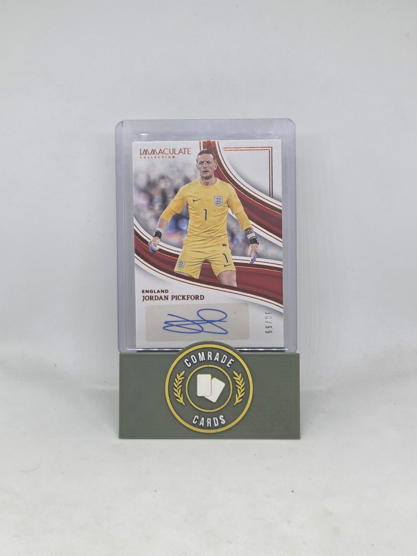 Jordan Pickford (England) 30/99 Autographed Card 2023-2024