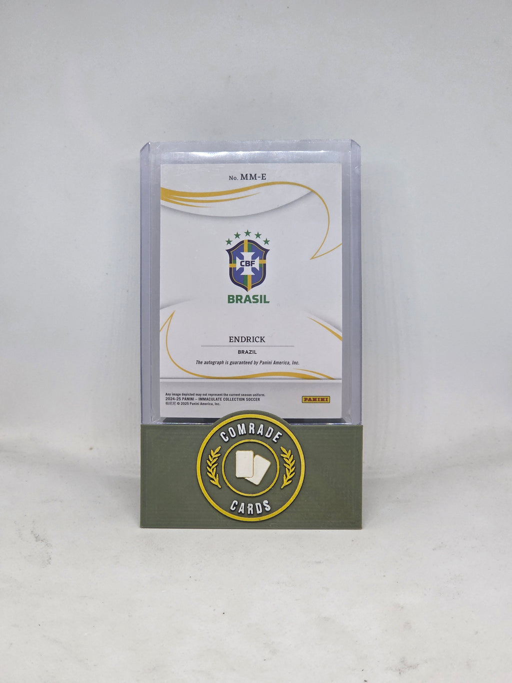 Endrick (Brazil) 3/4 Autographed Card Immaculate 2024-2025