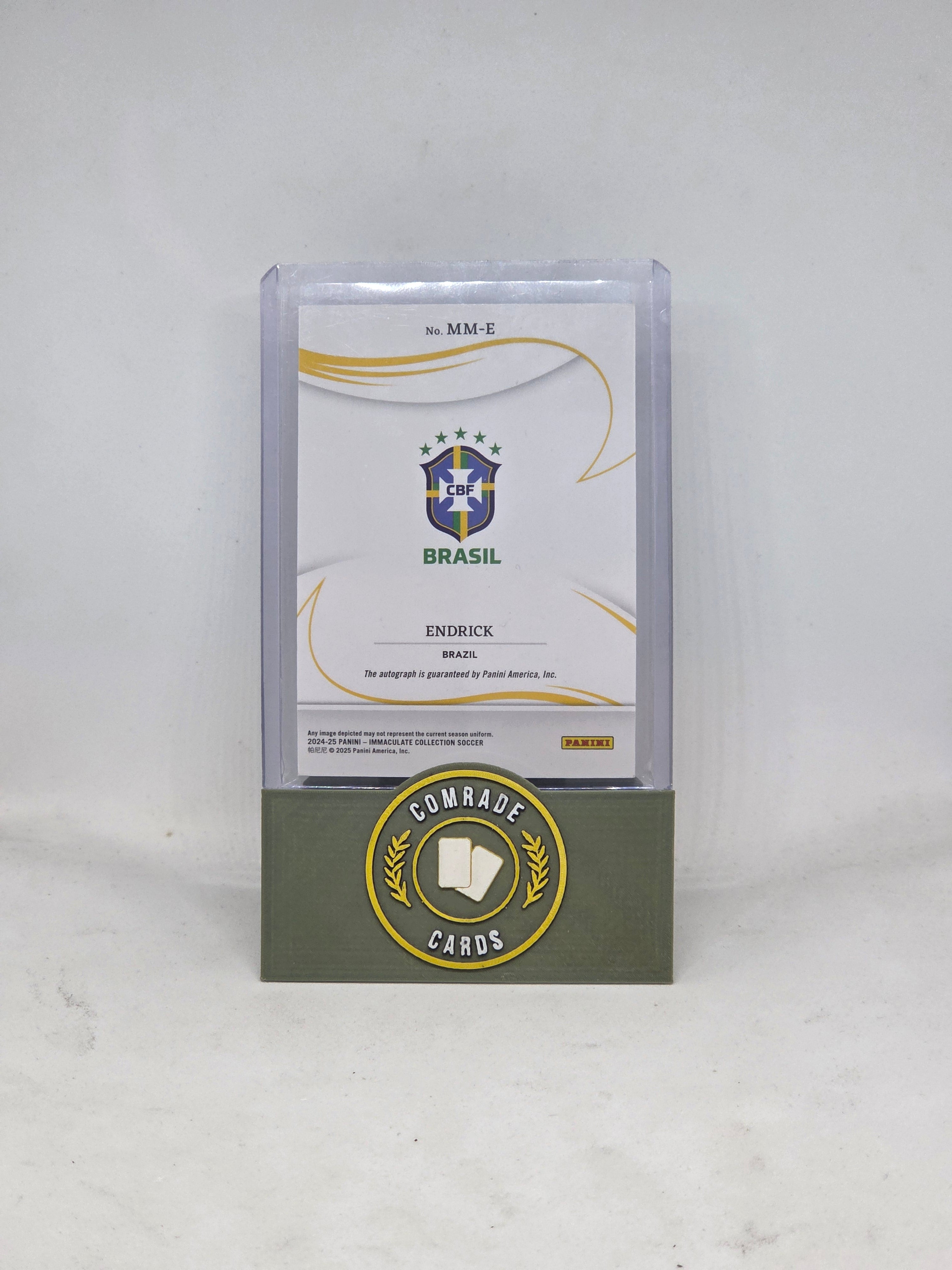 Endrick (Brazil) 3/4 Autographed Card Immaculate 2024-2025