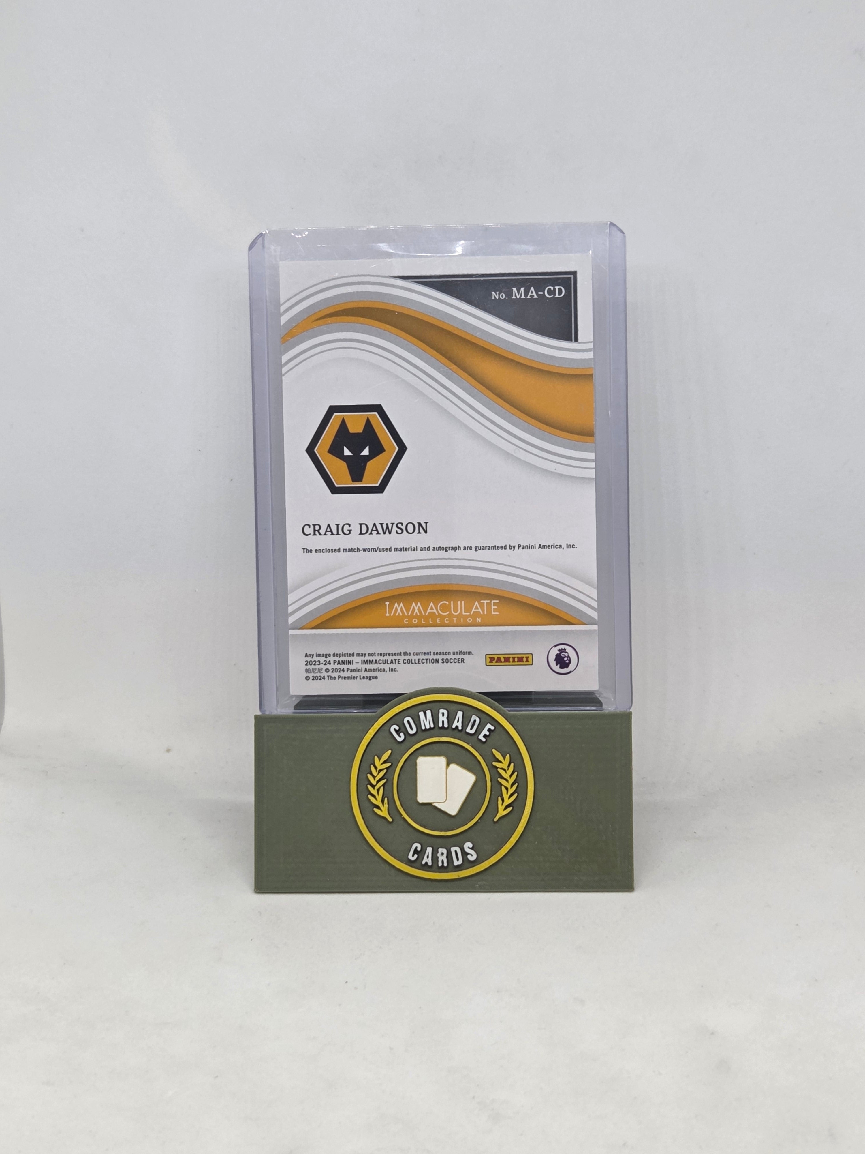 Craig Dawson (Wolves) 38/99 Auto/Patch (Match Worn) Immaculate 2023-2024