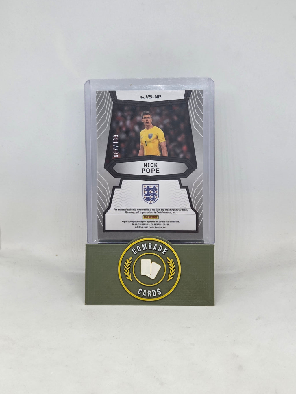 Nick Pope (England) 087/199 Autographed/Patch Obsidian 2024-2025