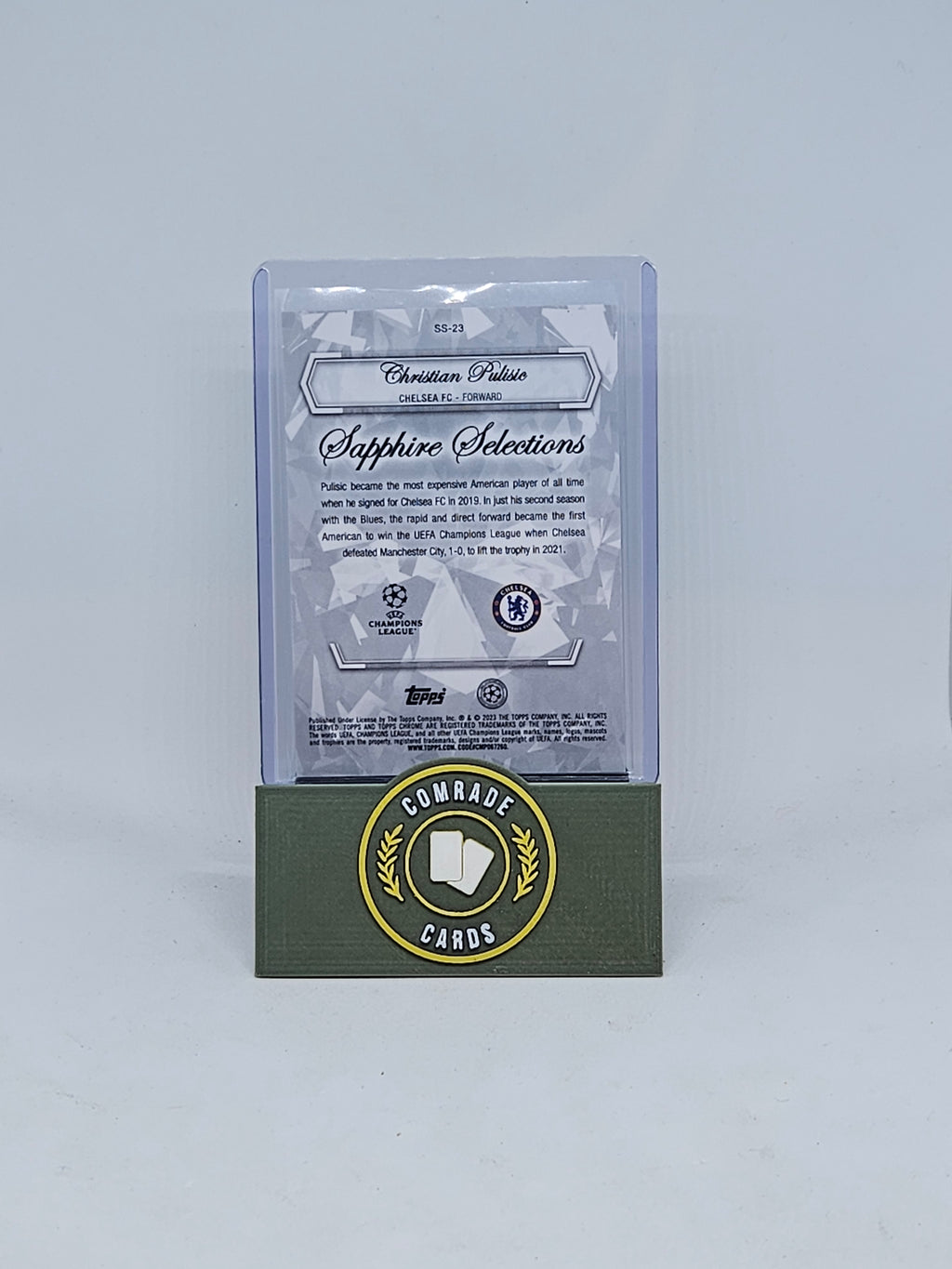 Christian Pulisic (Chelsea) 31/50 Sapphire Selections Topps Sapphire 2022-2023