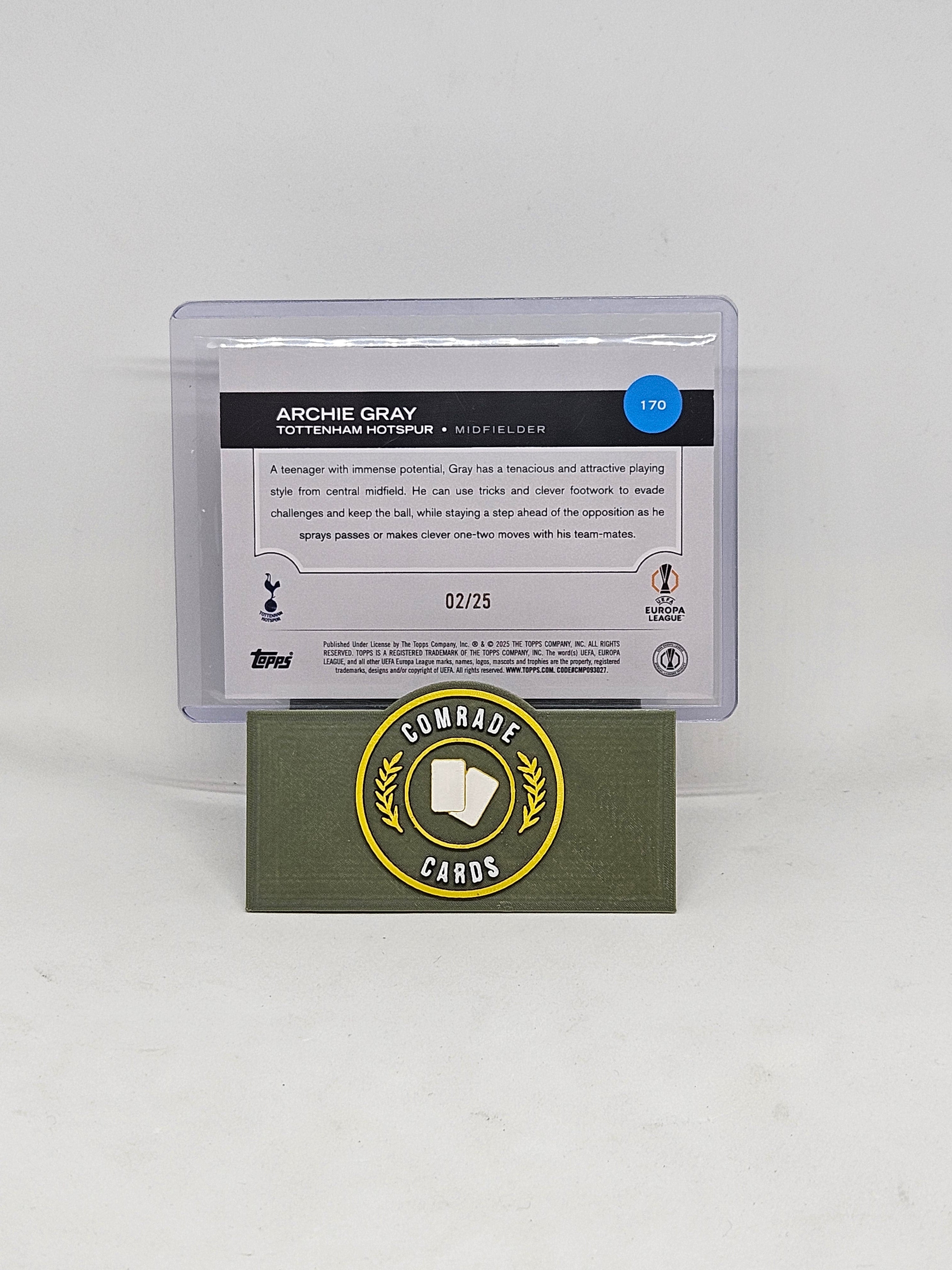 Archie Gray (Tottenham) 02/25 Topps UCC 2024-2025