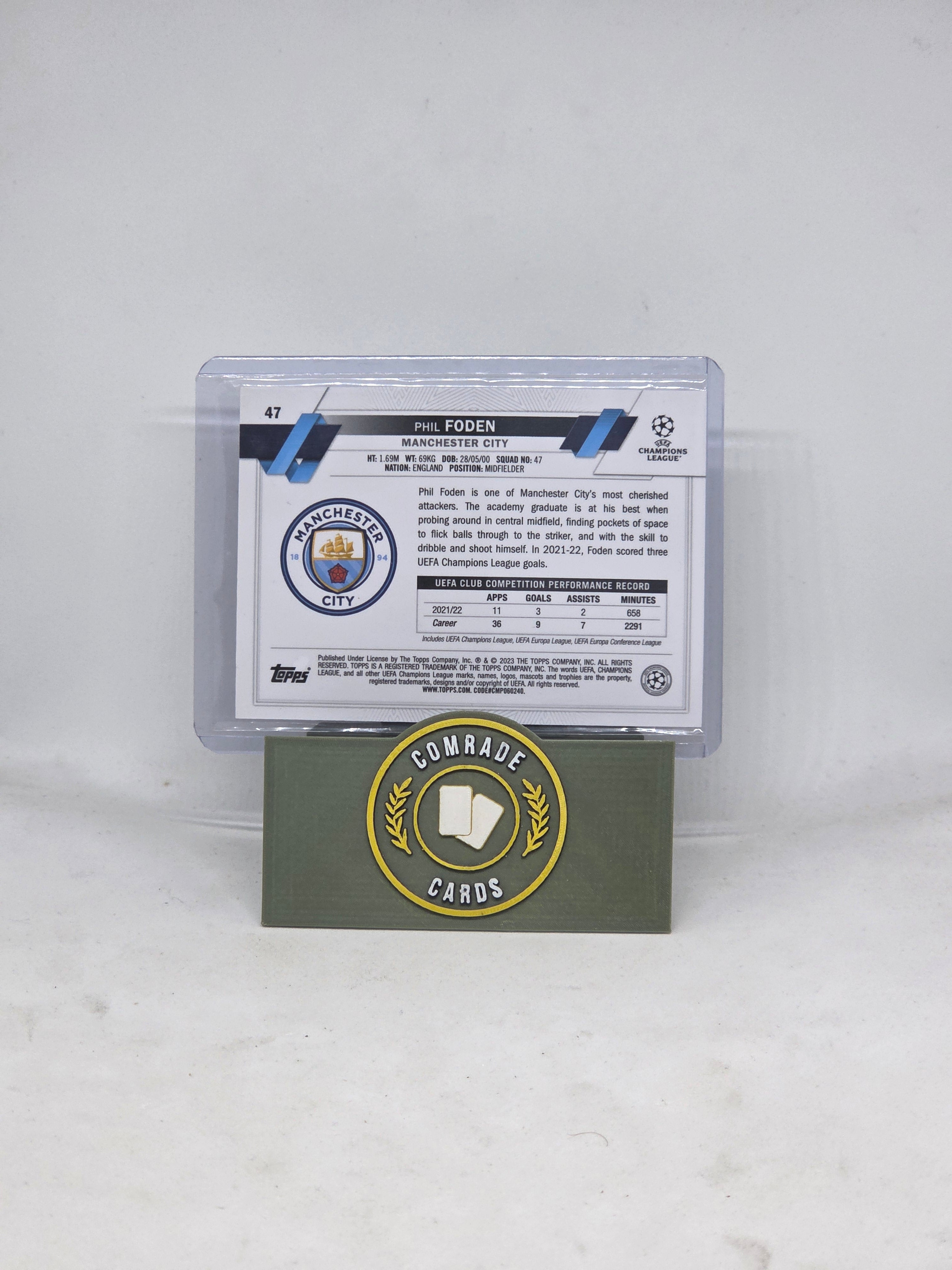 Phil Foden (Man City) Hero Variation SSP Topps Chrome 2022-2023