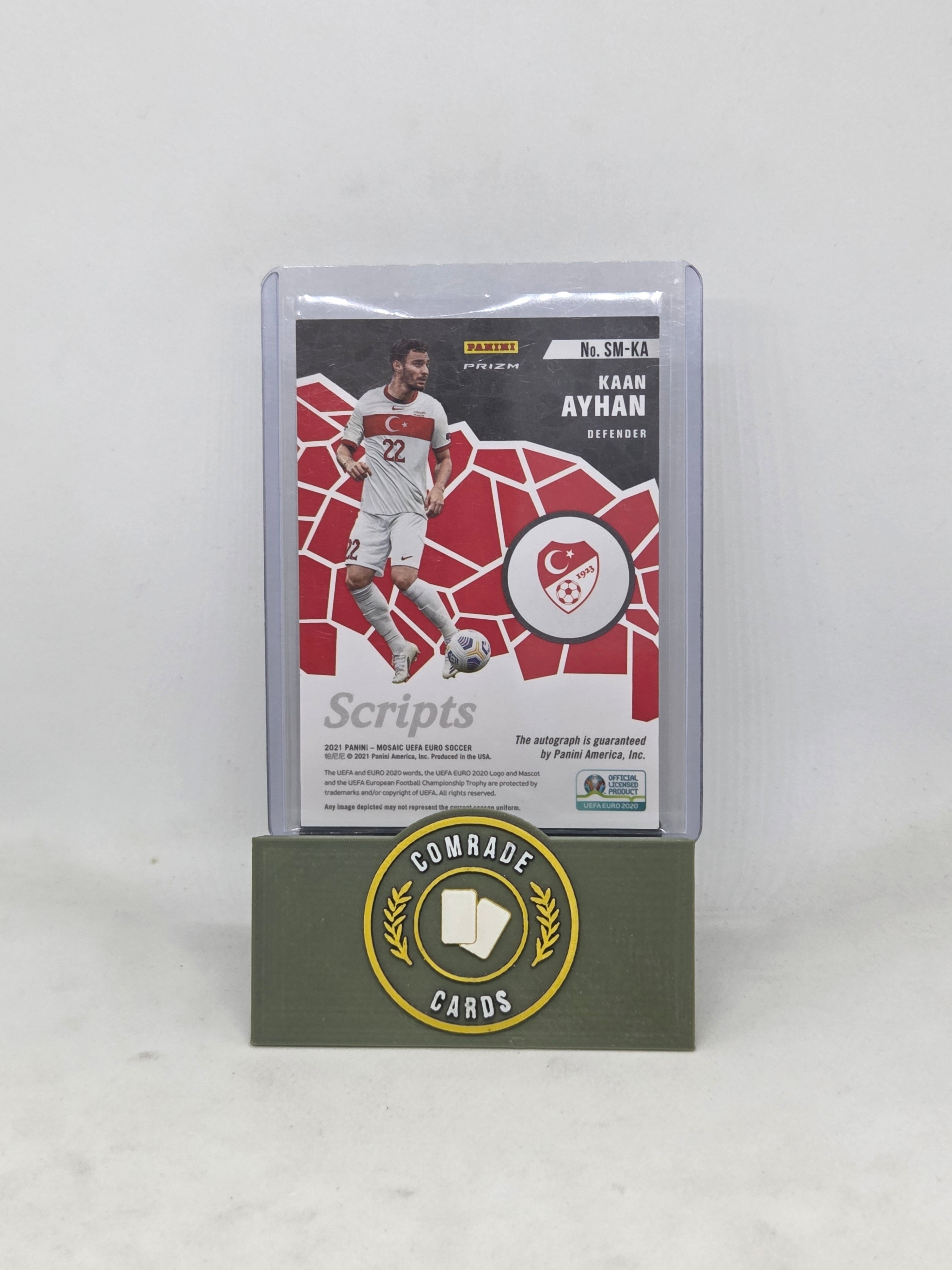 Kaan Ayhan (Turkey) Autographed Card Mosaic Euro 2020