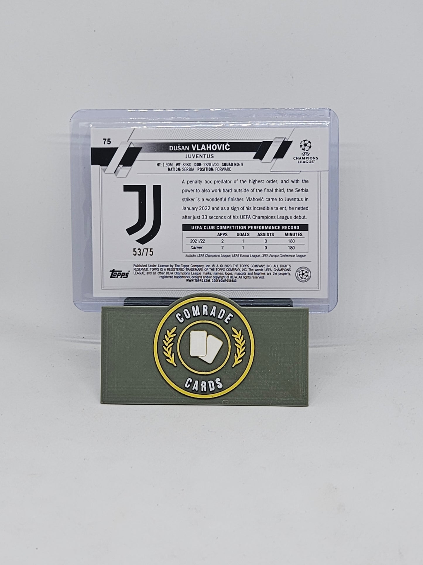 Dusan Vlahovic (Juventus) 53/75 Topps Carnaval 2022-2023