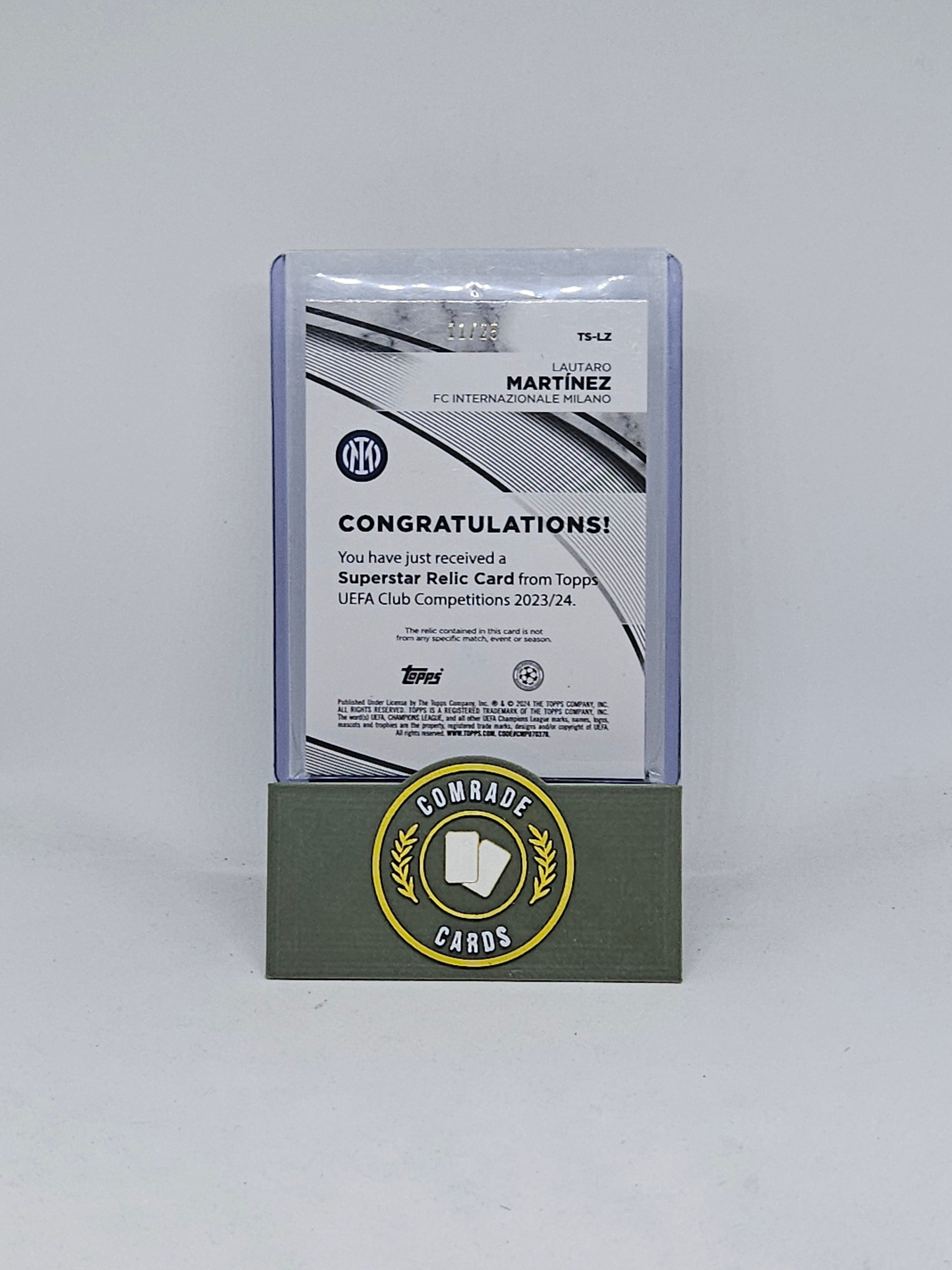 Lautaro Martinez (Inter Milan) 11/25 Patch Topps UCC 2023-2024