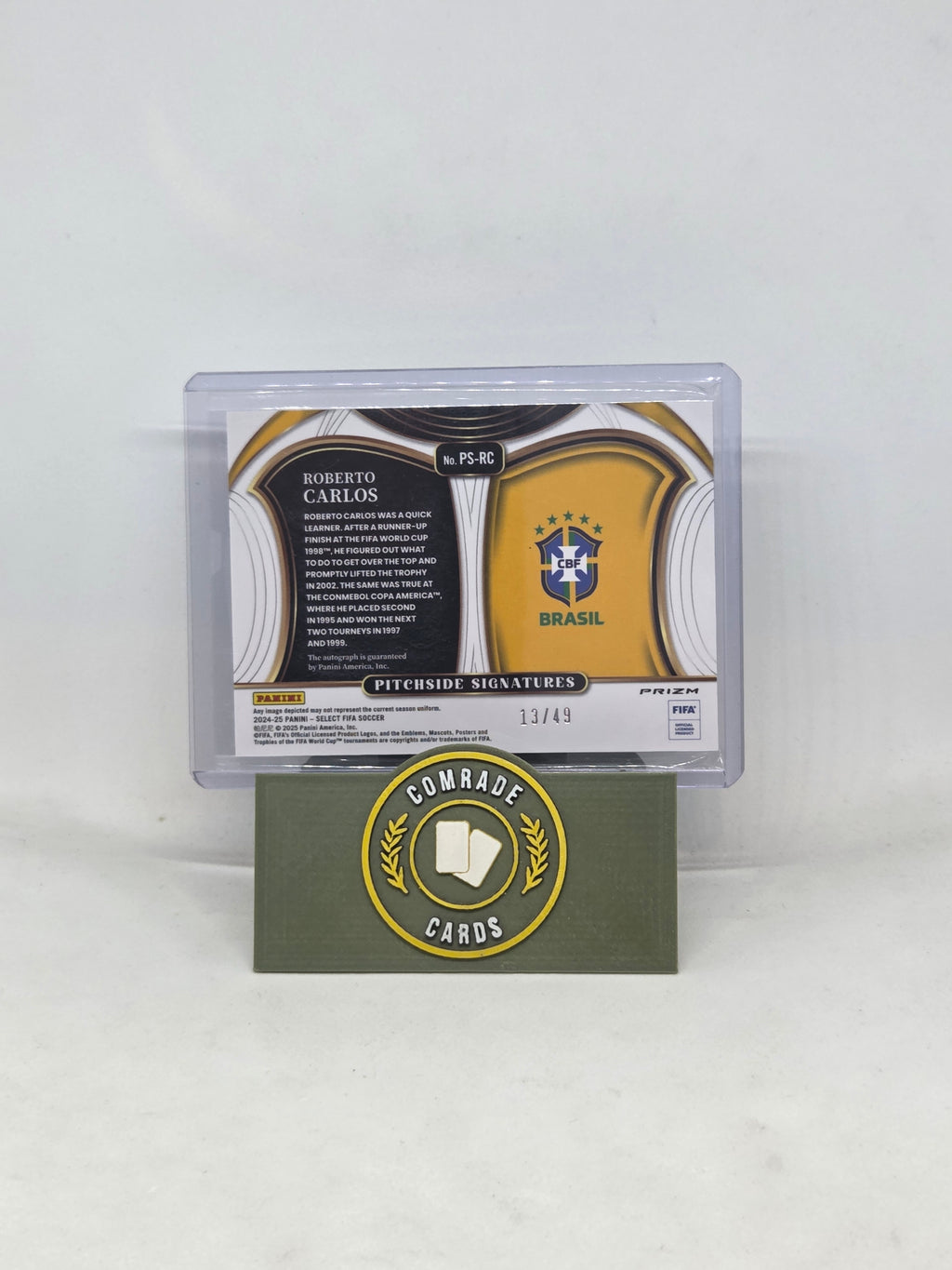 Roberto Carlos (Brazil) 13/49 Autographed Card Select Fifa 2024-2025